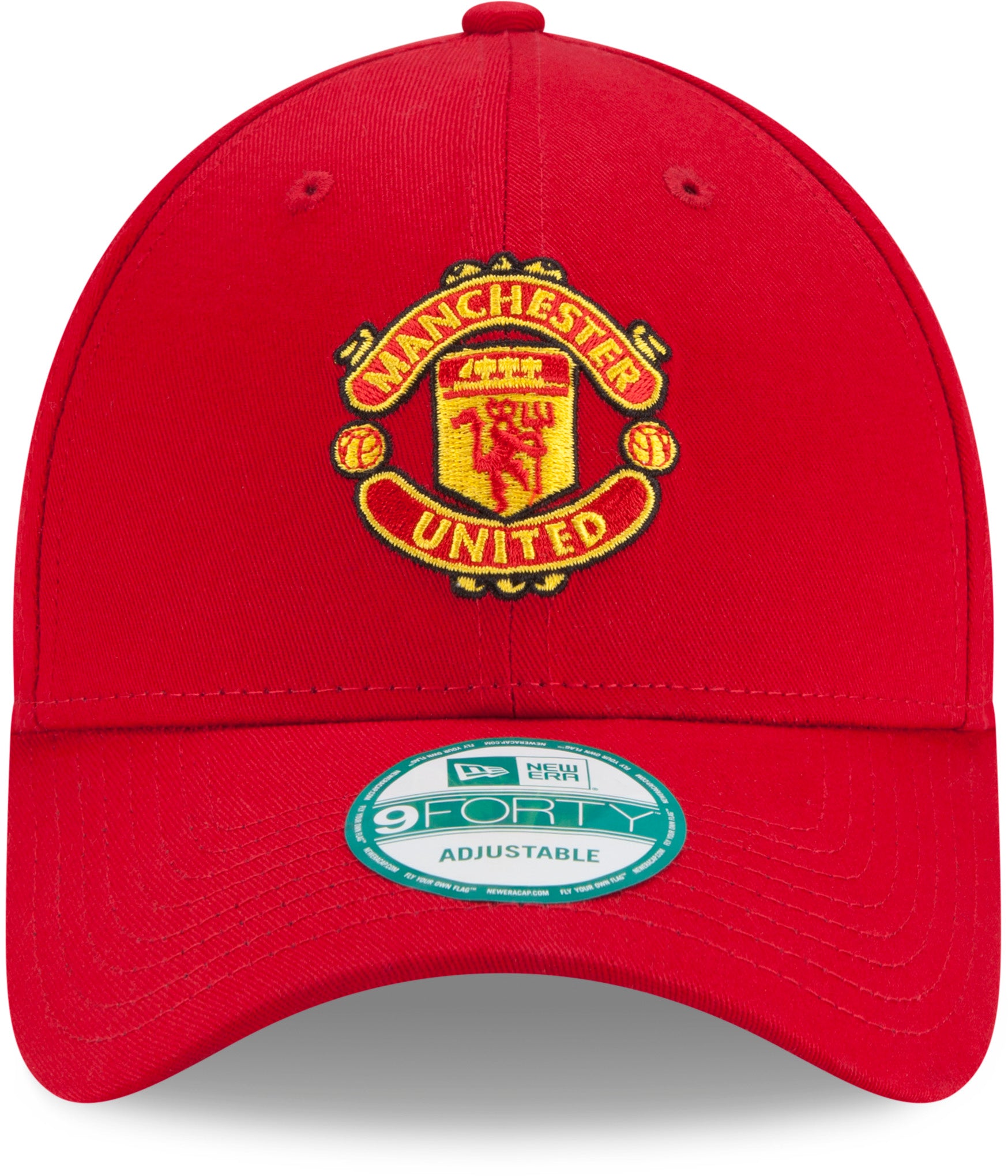 Official Manchester United FC New Era 9Forty Adjustable Snapback Cap - Red Team Logo Baseball Hat for Men & Women - Perfect for Game Day, Sports Events & Fan Collections