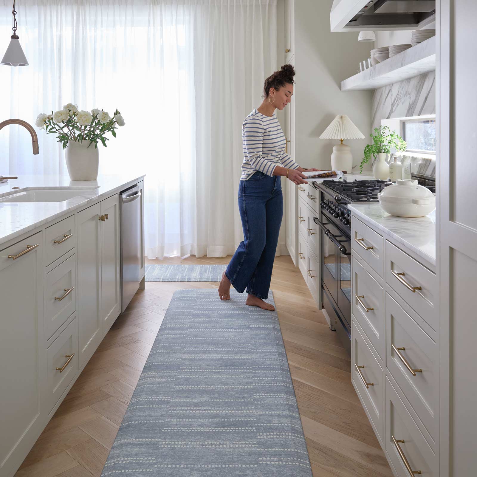 Nama Standing Mat - Premium Anti-Fatigue Floor Mat for Work & Home - Aspen Design - Comfortable Standing Desk Mat for Office, Kitchen, Salon & Workstations