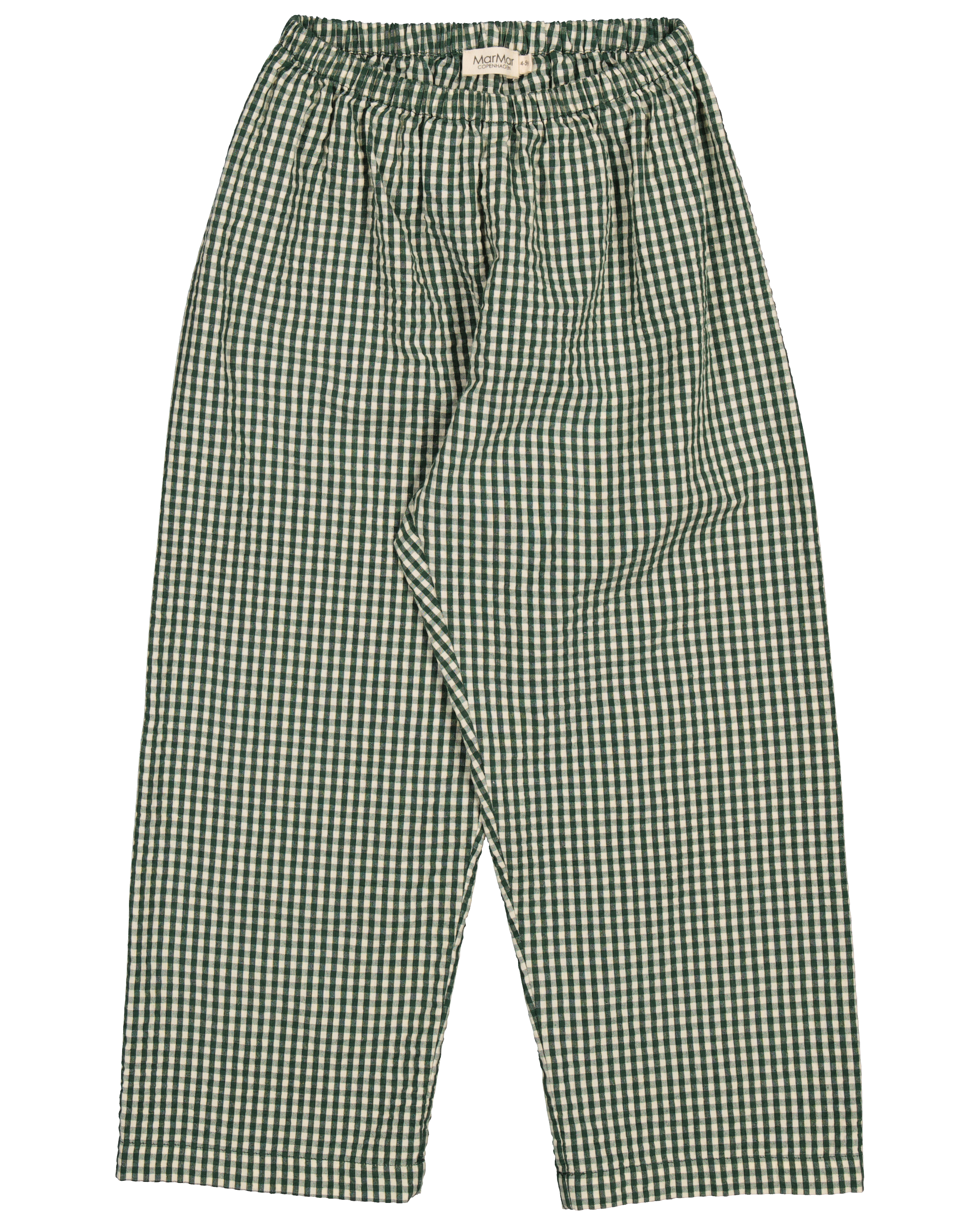 MarMar Copenhagen Women's Green Check Frill Pajama Set - Soft Cotton Sleepwear for Lounge & Bedtime Comfort