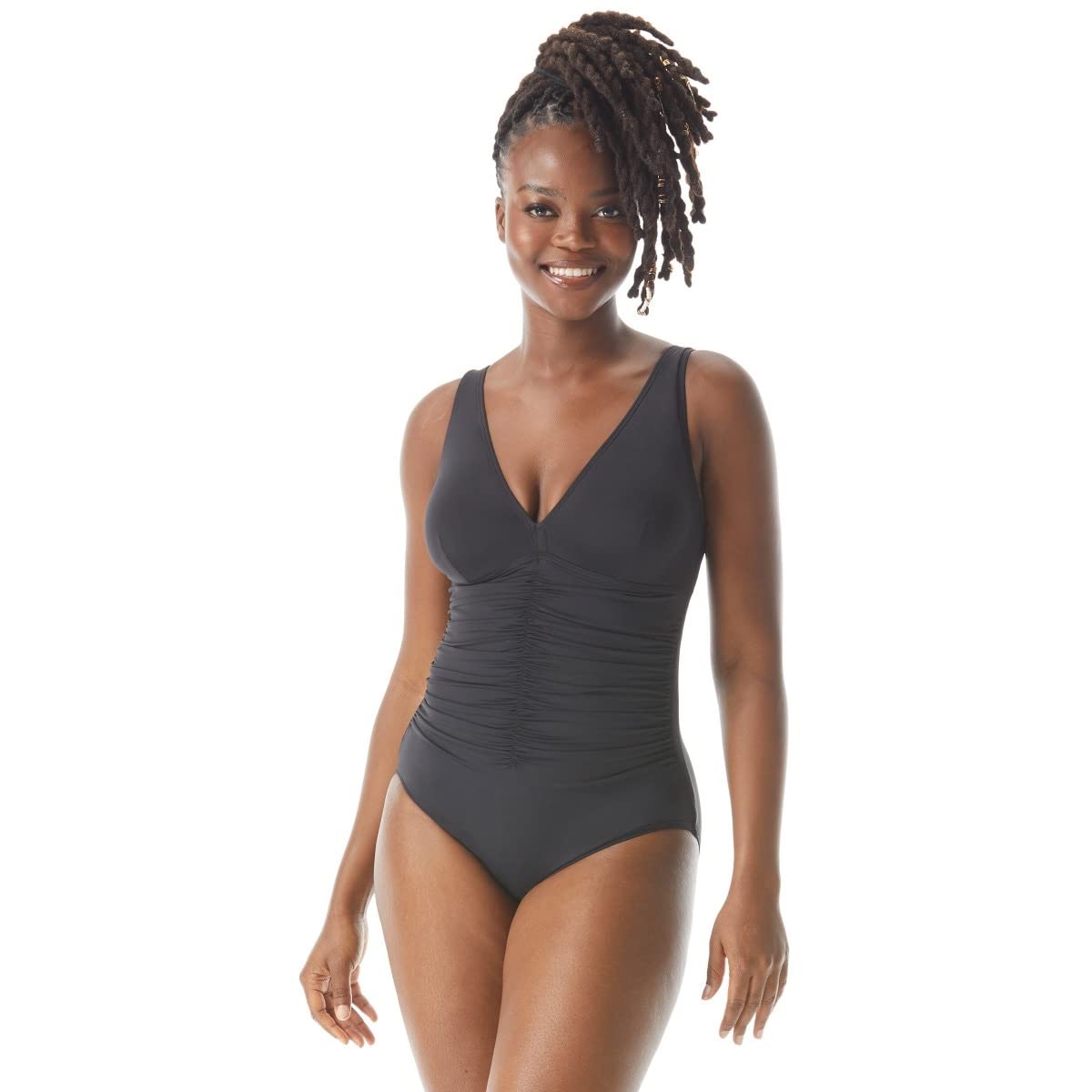 Coco Contours Underwire One Piece Swimsuit - V-Neck Bra Sized Monokini for Women, Perfect for Beach Vacations, Pool Parties & Summer Getaways