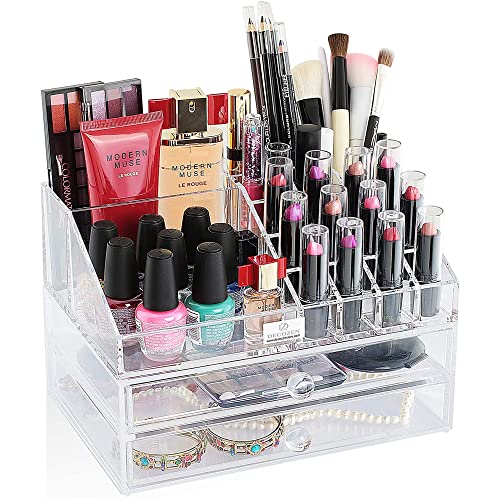 Clear - 19 Slots - 2 Drawer