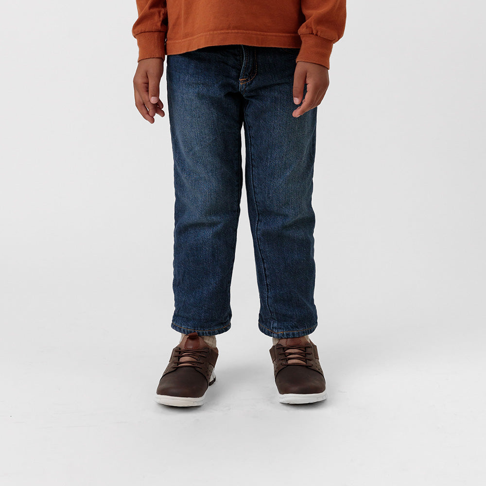 Betts Jr. Kids' Dark Brown Leather Shoes - Stylish & Comfortable Footwear for School, Play & Everyday Wear