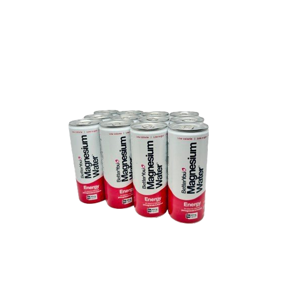 BetterYou Magnesium Water Energy - 12 x 250ml Bottles | Natural Electrolyte Drink for Hydration & Recovery | Perfect for Post-Workout, Travel & Daily Wellness