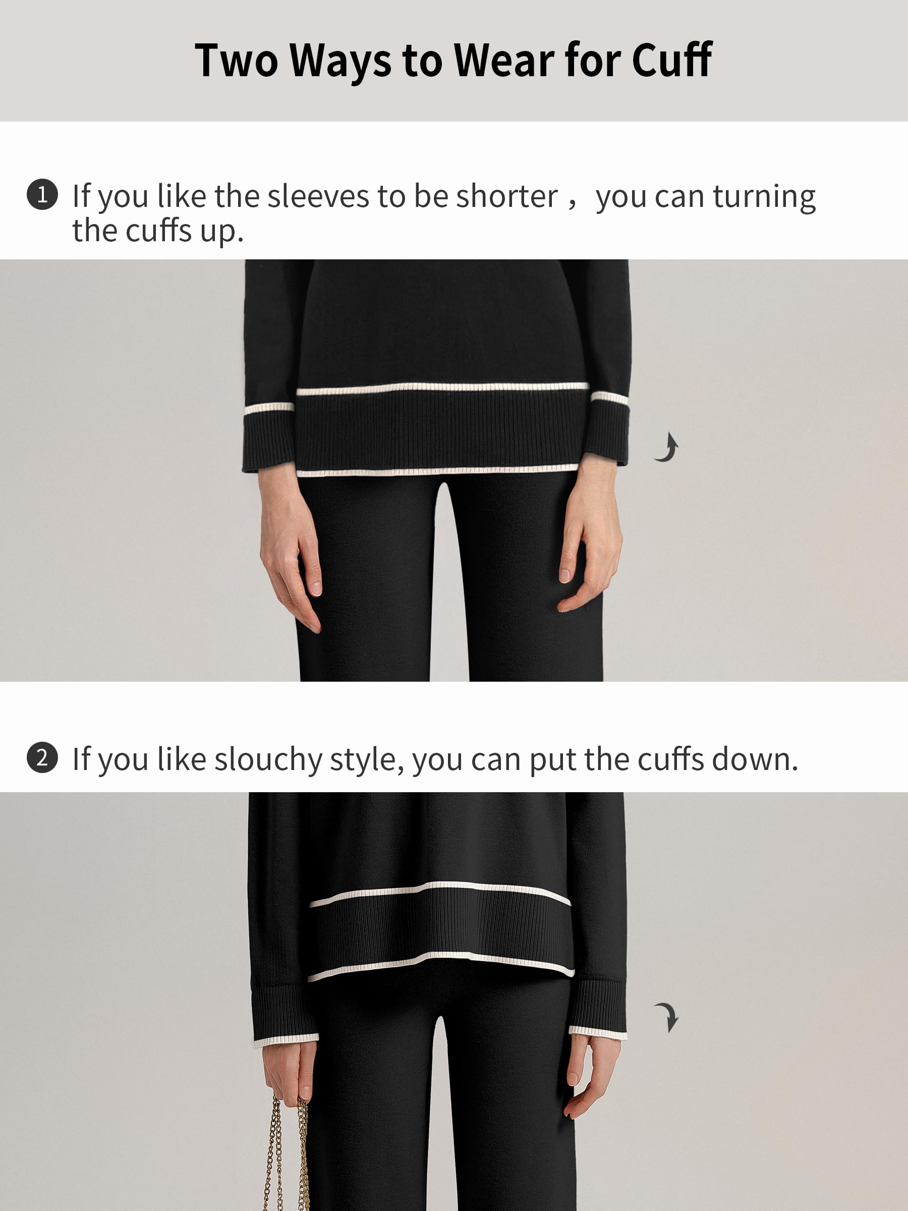 SuperPrity Women's Lounge Sets - 2 Piece Knit Sweater & Wide Leg Pants Outfits | Matching Sweatsuits for Fall Fashion 2024 | Cozy Homewear, Casual Outings & Relaxation