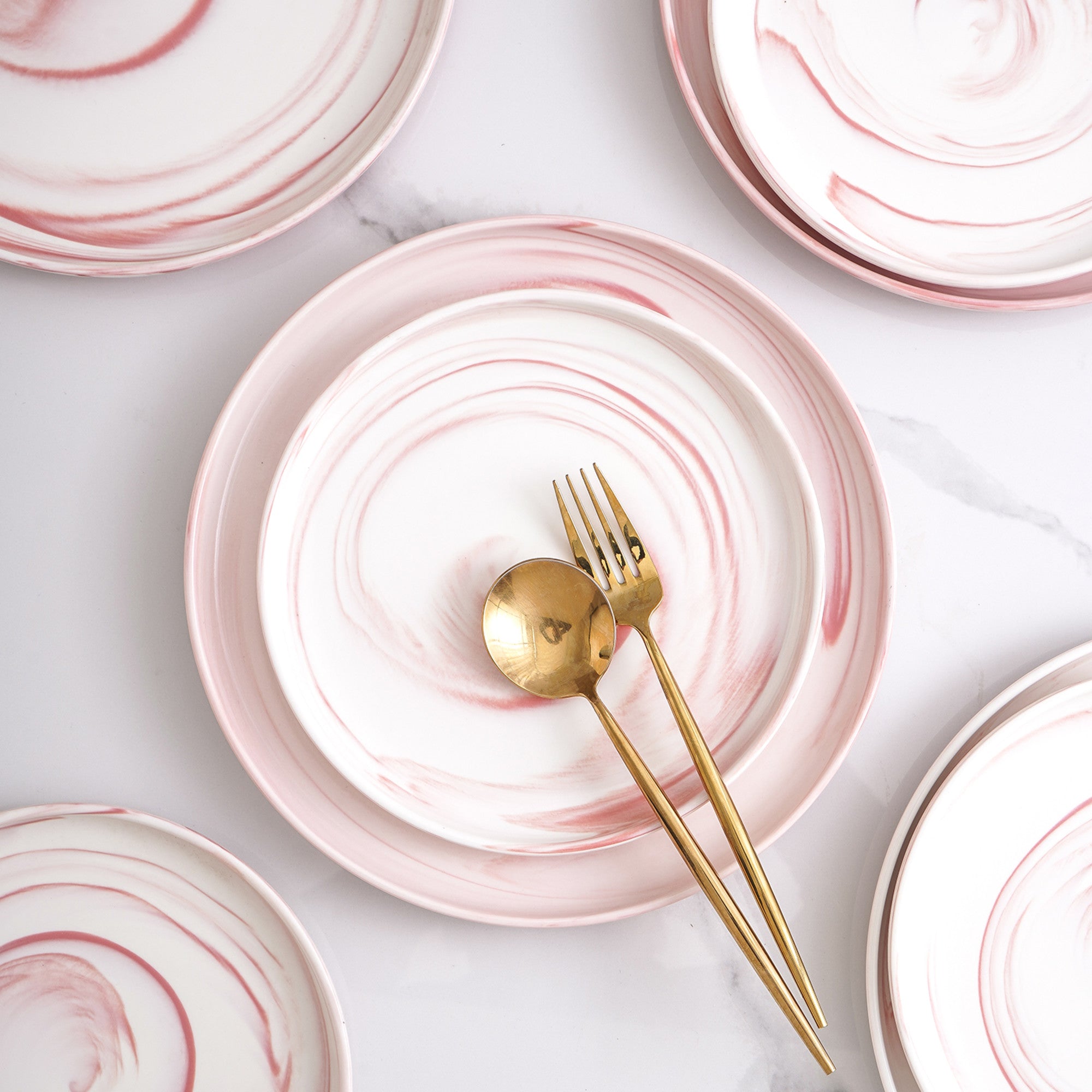 Brighton Porcelain Salad Plate - Elegant Pink Dinnerware for Fine Dining & Special Occasions | Perfect for Weddings, Parties & Home Decor