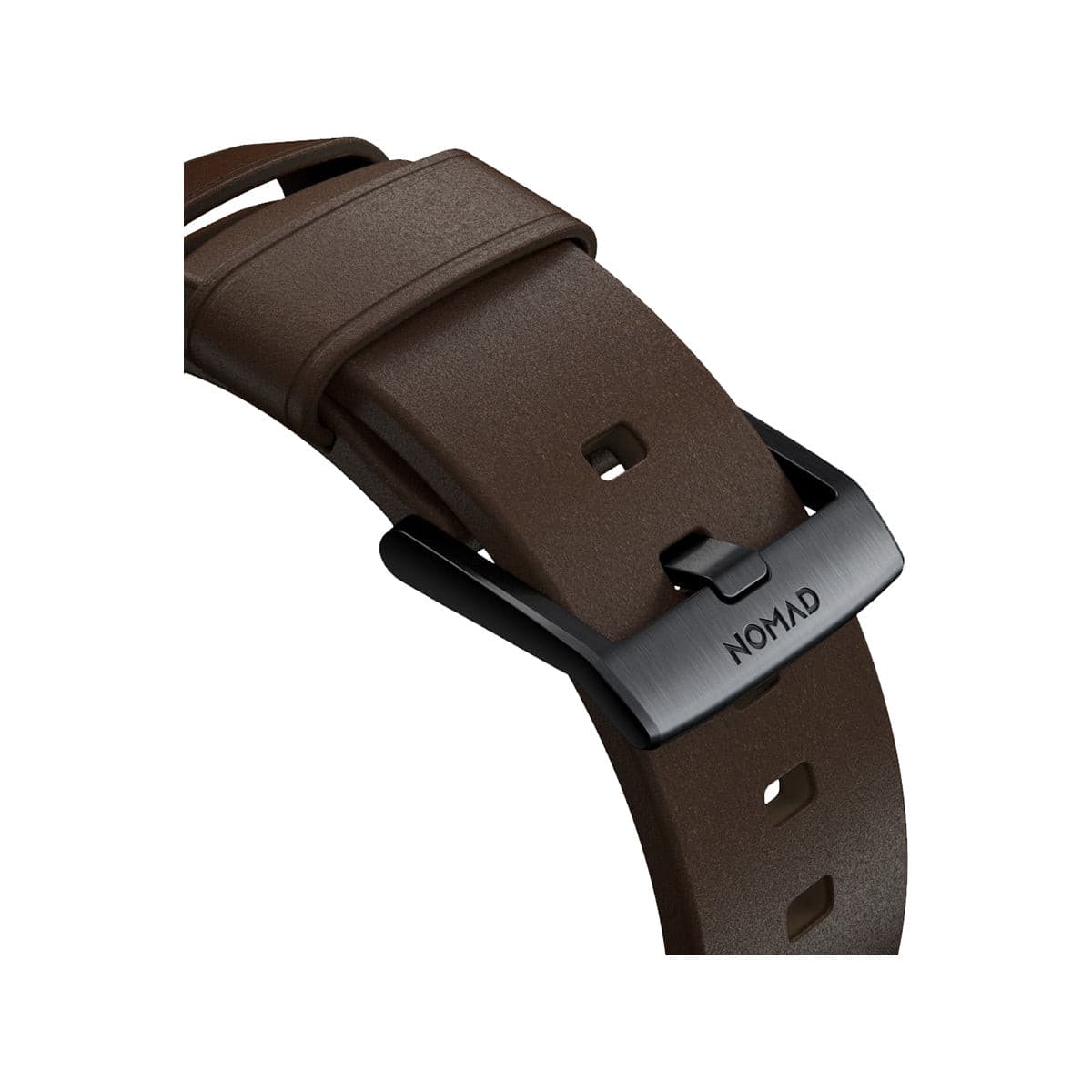 NOMAD Modern Leather Band for Apple Watch 45mm & 49mm - Genuine Brown Leather with Black Hardware | Perfect for Business, Casual & Everyday Wear
