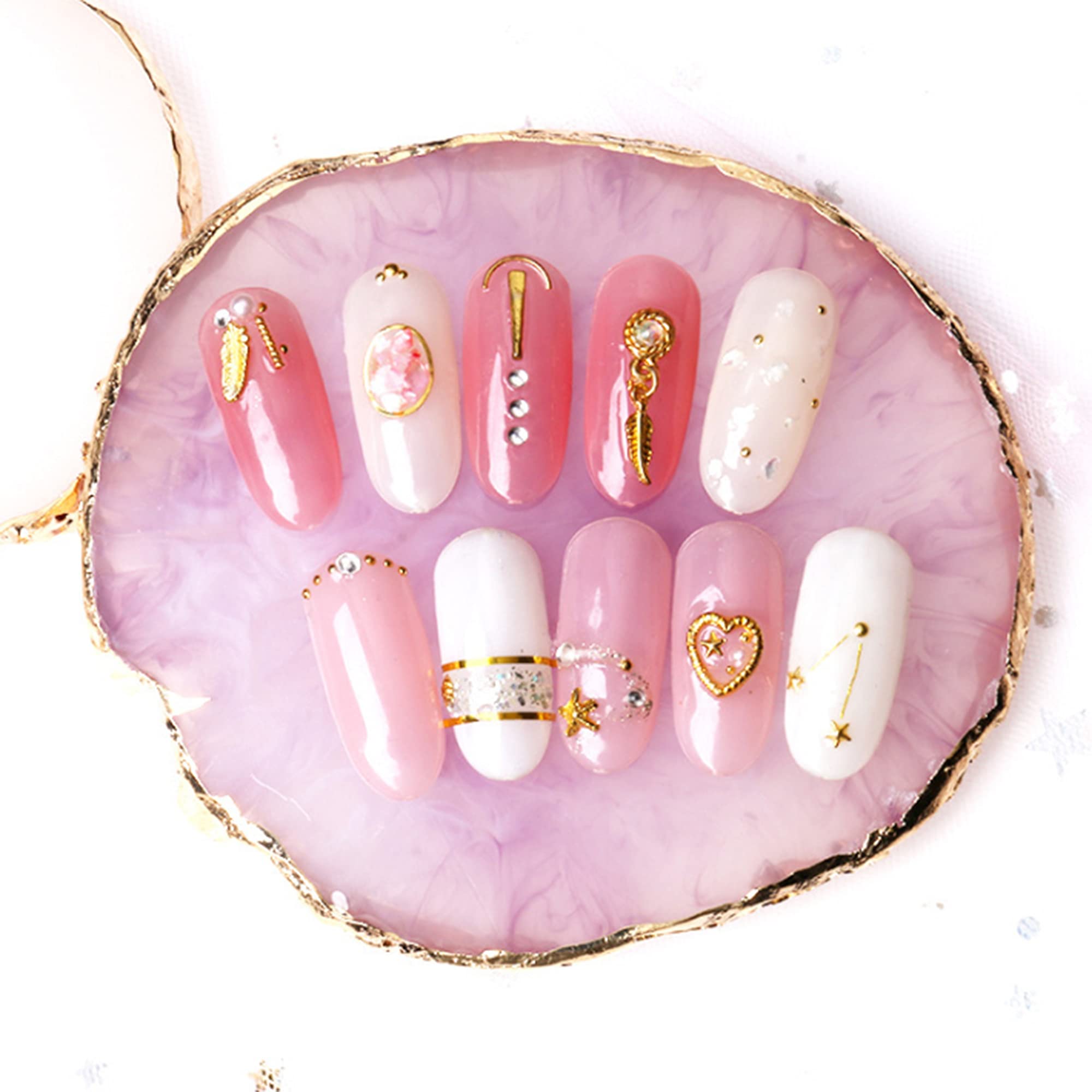 5-Piece Nail Art Pen Set with Resin Palette & Holder - Professional Nail Design Brushes for DIY Manicures, Salon Use, and Creative Nail Art Mixing