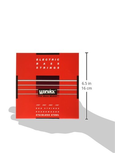 Warwick Stainless Steel Bass Guitar Strings - 4 String Medium Gauge (45-105) for Enhanced Tone & Durability | Perfect for Rock, Metal & Studio Recording