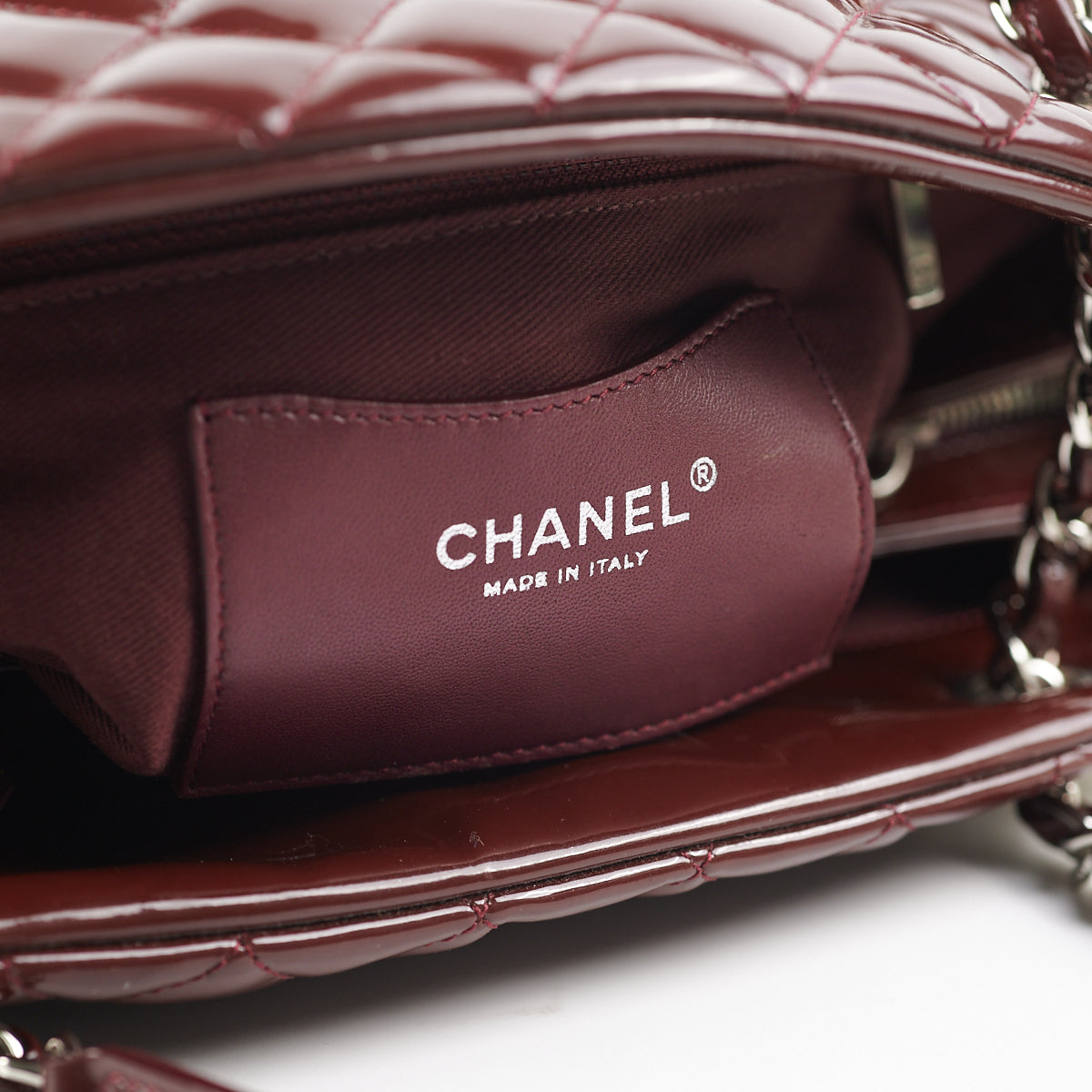 Chanel Mademoiselle Patent Leather Handbag in Dark Red - Luxury Crossbody Purse for Women, Perfect for Evening Parties & Date Nights