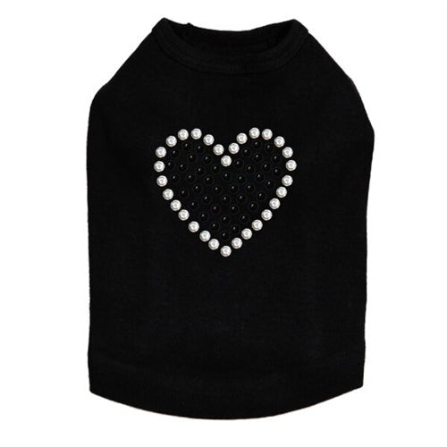 Black Rhinestone Heart Tank Top for Women - Elegant Sparkling Casual & Party Wear - Available in Multiple Colors - Perfect for Date Nights, Club Outings & Summer Fashion