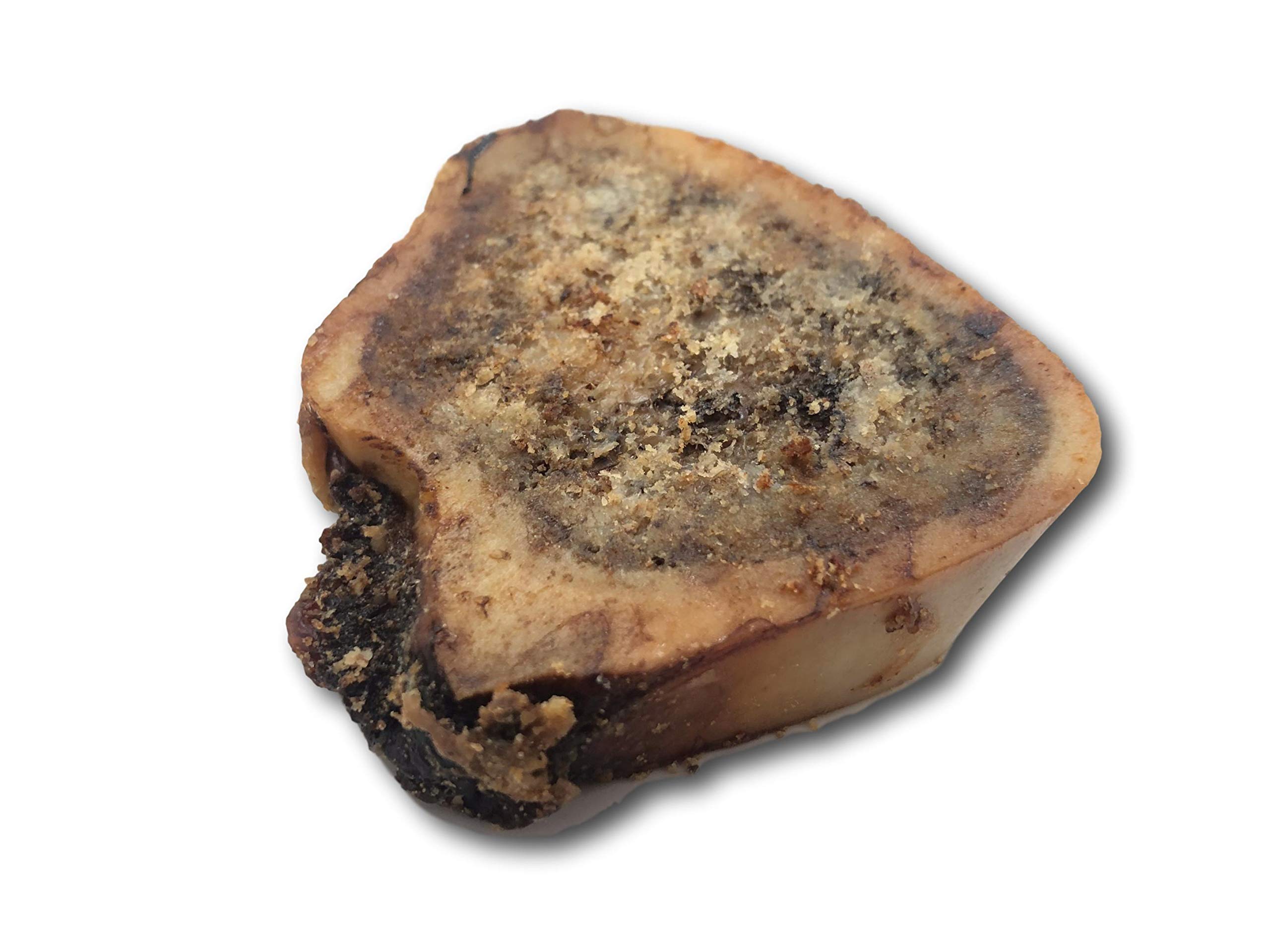 Premium USA-Made Dog Bones with Bone Marrow - Long-Lasting Natural Beef Femur Chews for Small Dogs (3 Pack of 6 Slices) - Perfect for Teething, Training & Dental Health