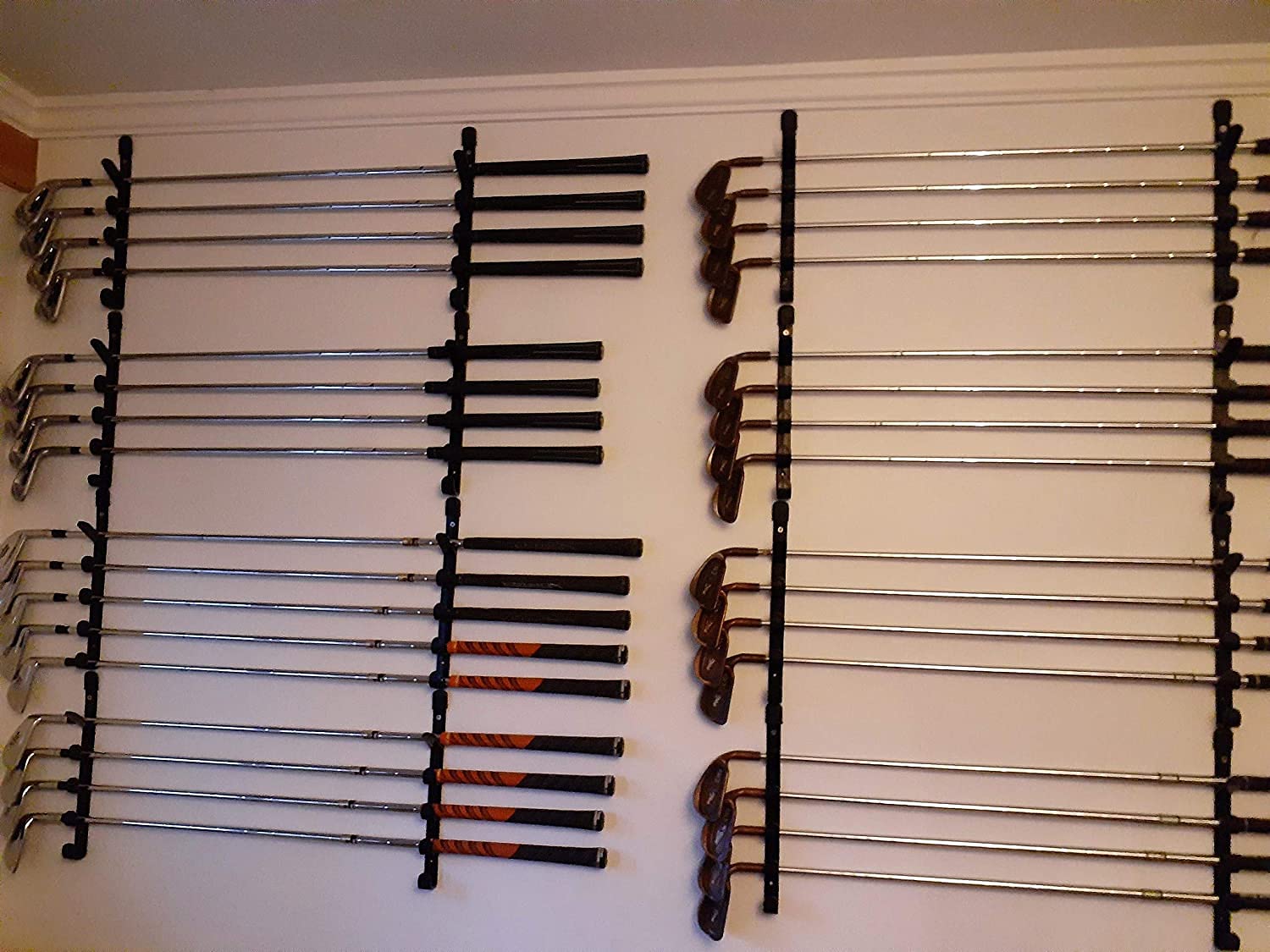 5-Layer Golf Club Wall Mount Storage Rack - Holds Up to 10 Golf Clubs, Putter Holder Stand & Display Shelf for Home, Garage, or Golf Course Organization