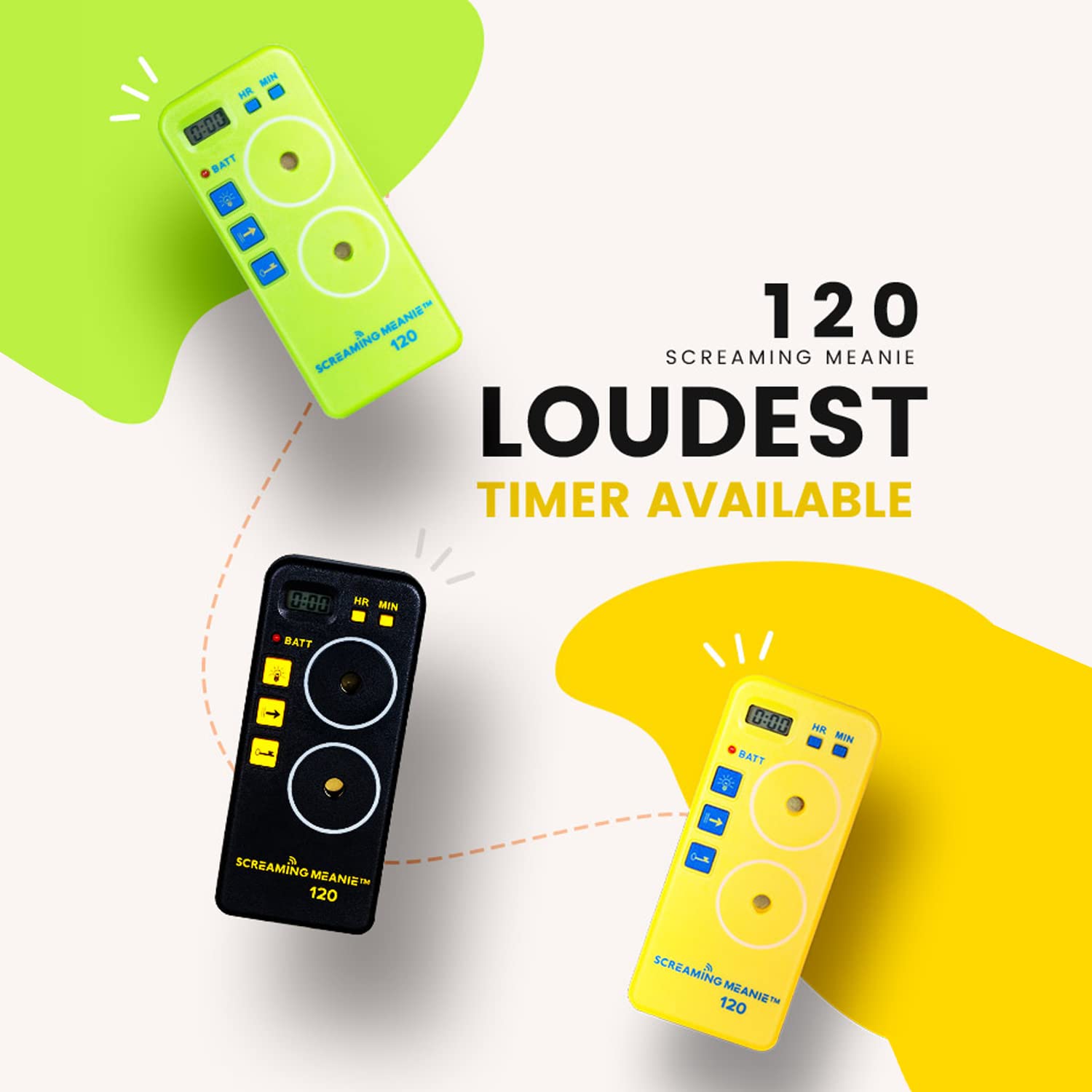 TZ-120 Ultra Loud Alarm Timer with 2 Sound Modes - 120dB Heavy Duty Alarm Clock for Deep Sleepers, Truck Drivers & Travelers | Includes 9V Battery (Green) | Perfect for Home, Office, RV & Emergency Use