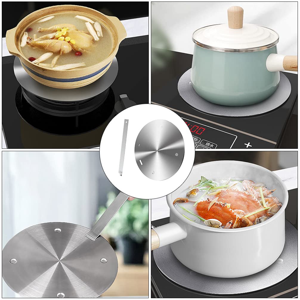 Angoily Stainless Steel Induction Cooker Heat Diffuser Plate - Gas Stove Adapter for Even Cooking, Grill Accessory & Heat Conduction Ring | Perfect for Camping, RV Kitchens & Home Cooking