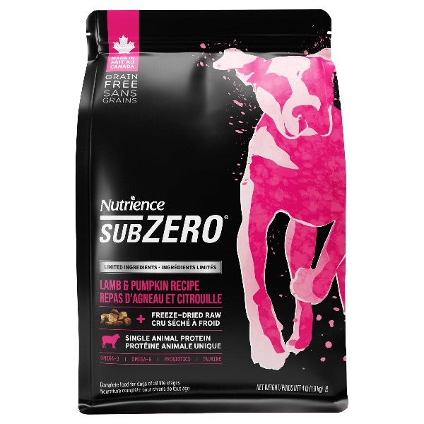 Nutrience SubZero Lamb & Pumpkin Limited Ingredient Dry Dog Food - Grain-Free, High-Protein for Sensitive Stomachs - Perfect for Adult Dogs with Allergies or Digestive Issues