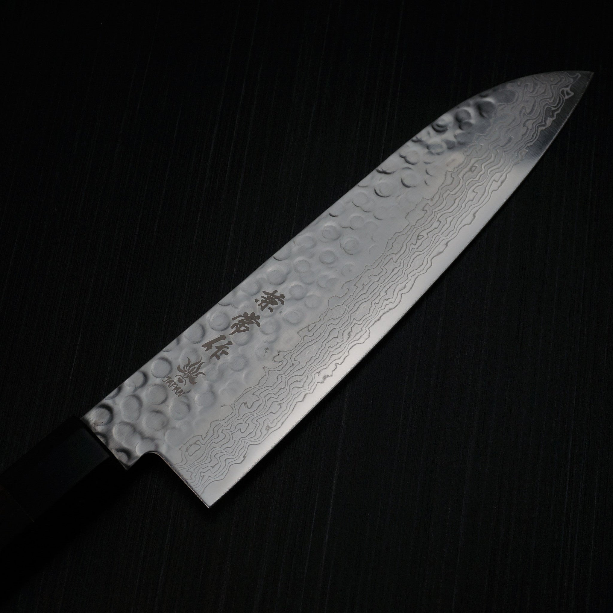 Premium Kanetsune Seki Hammered Damascus AUS10 Santoku Knife 185mm (7.3