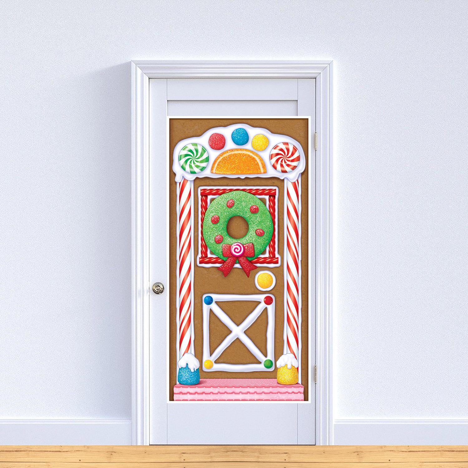 12 Pack Christmas Gingerbread House Door Covers - Holiday Party Decorations for Home, Office & Classroom - Perfect for Xmas Decor, Winter Parties & Festive Gatherings