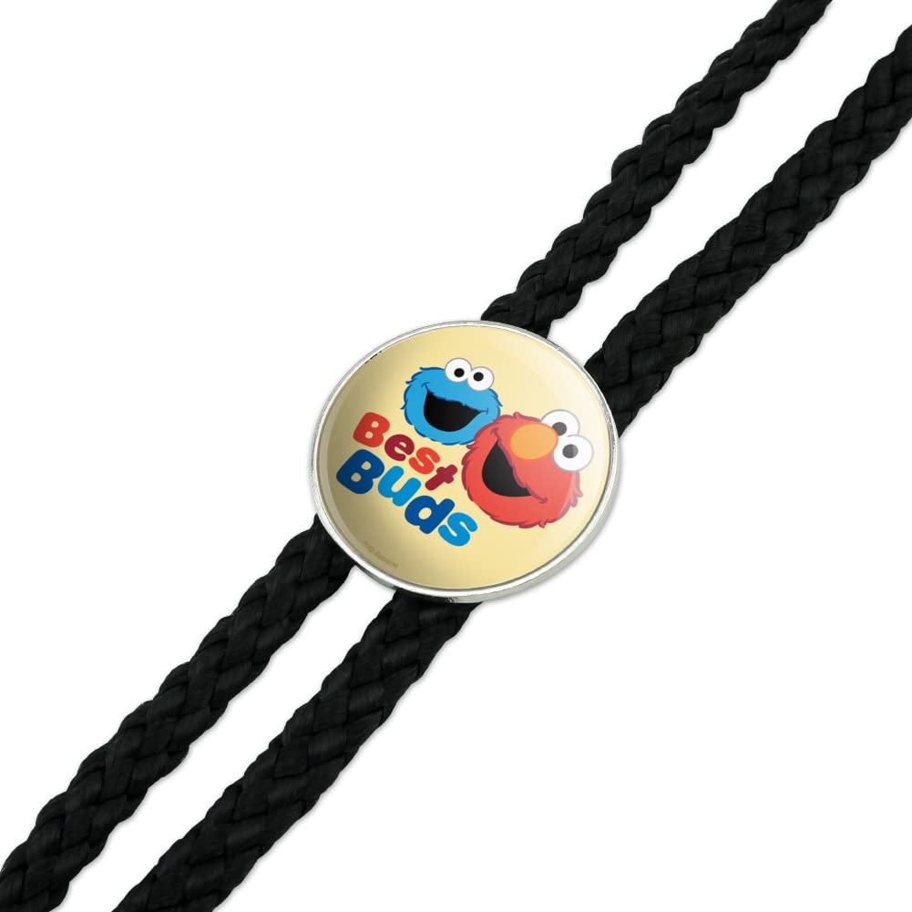 Sesame Street Elmo & Cookie Monster Western Cowboy Bolo Tie - Best Buds Southwest Style Necktie for Men, Women, Costume & Themed Parties