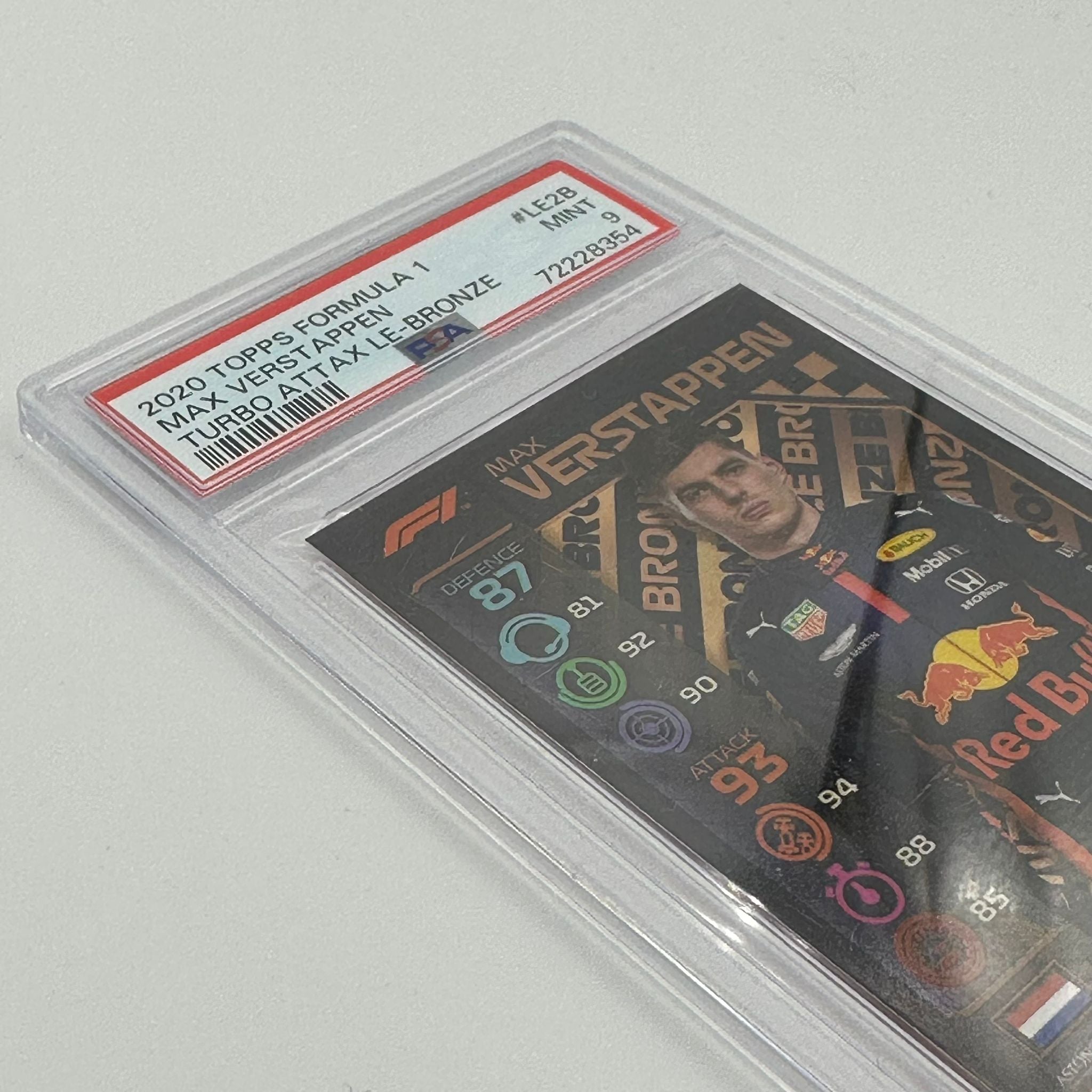 PSA 9 Graded Max Verstappen #LE2B Limited Edition Bronze Trading Card - Perfect for F1 Collectors, Sports Memorabilia Enthusiasts & Investment Collectibles