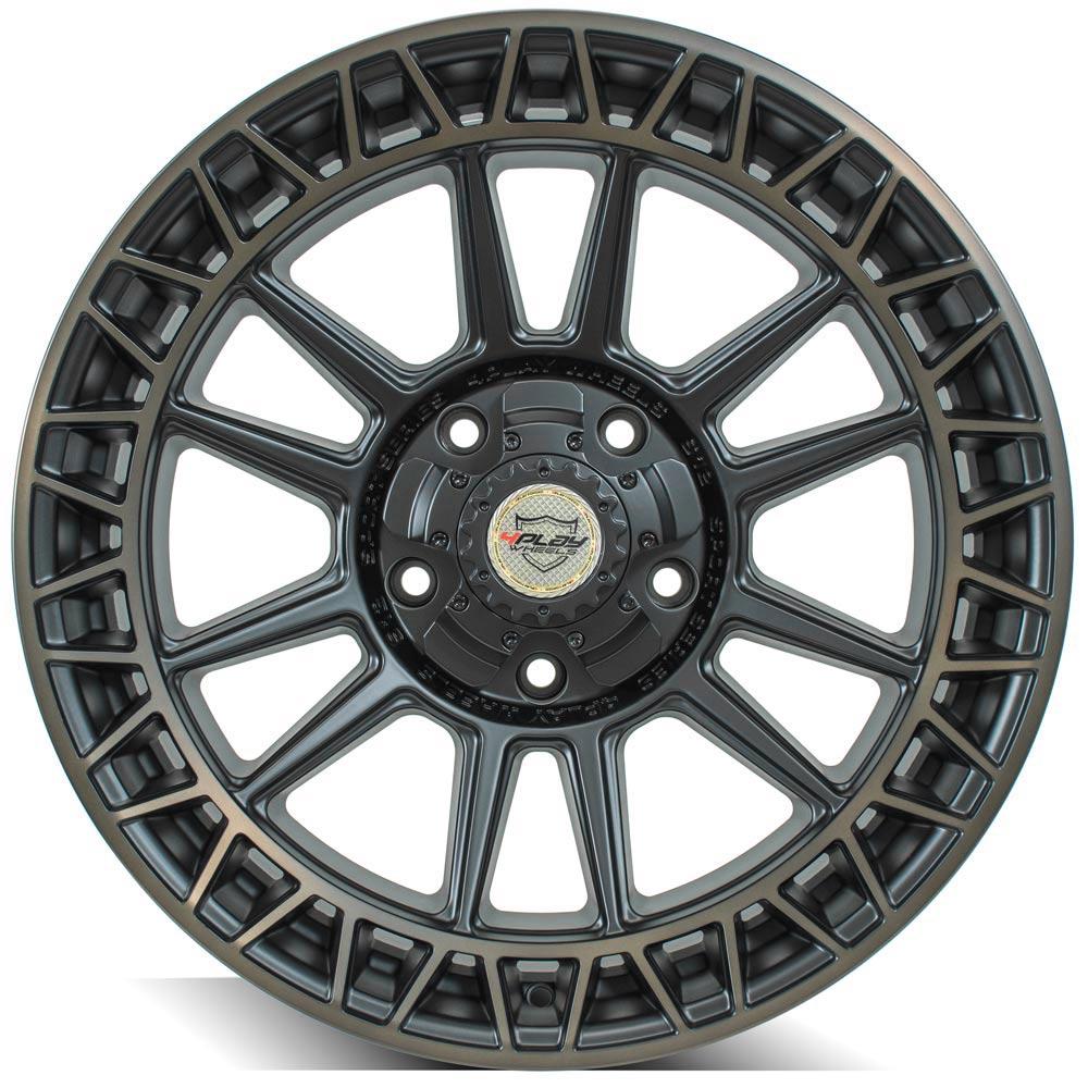 4Play Sport Series 4PS12 Satin Machined Wheels with Bronze Finish - 20x9.0 5x150mm 110.1mm Bolt Pattern - Perfect for Off-Road Trucks & SUVs