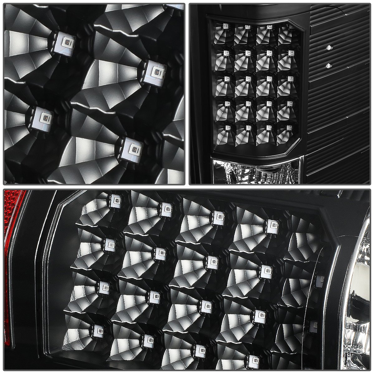 Auto Dynasty 20-LED Tail Lights Brake Lamp for Chevy Silverado 1500 2500HD 3500HD (2007-2013) - Pair Set, Black Housing & Clear Lens - Upgrade Your Truck's Style & Safety for Night Driving & Off-Road Adventures