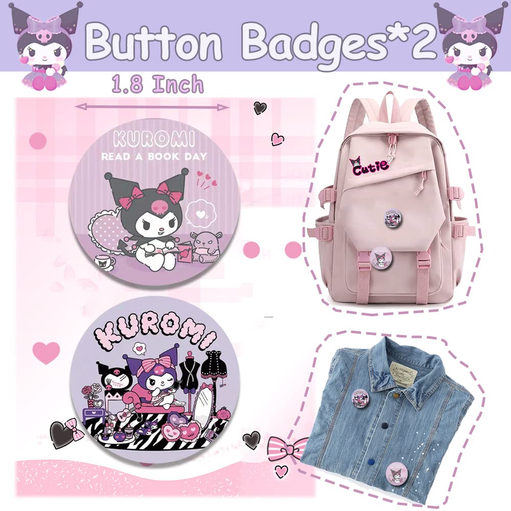 Cute Cartoon Stationery Set - Bookmarks, Pens, Card Holders, Lanyard, Sticky Notes, Ruler, Stickers, Button Badges & Keychains | Perfect for School, Office, Gifts & Kawaii Lovers