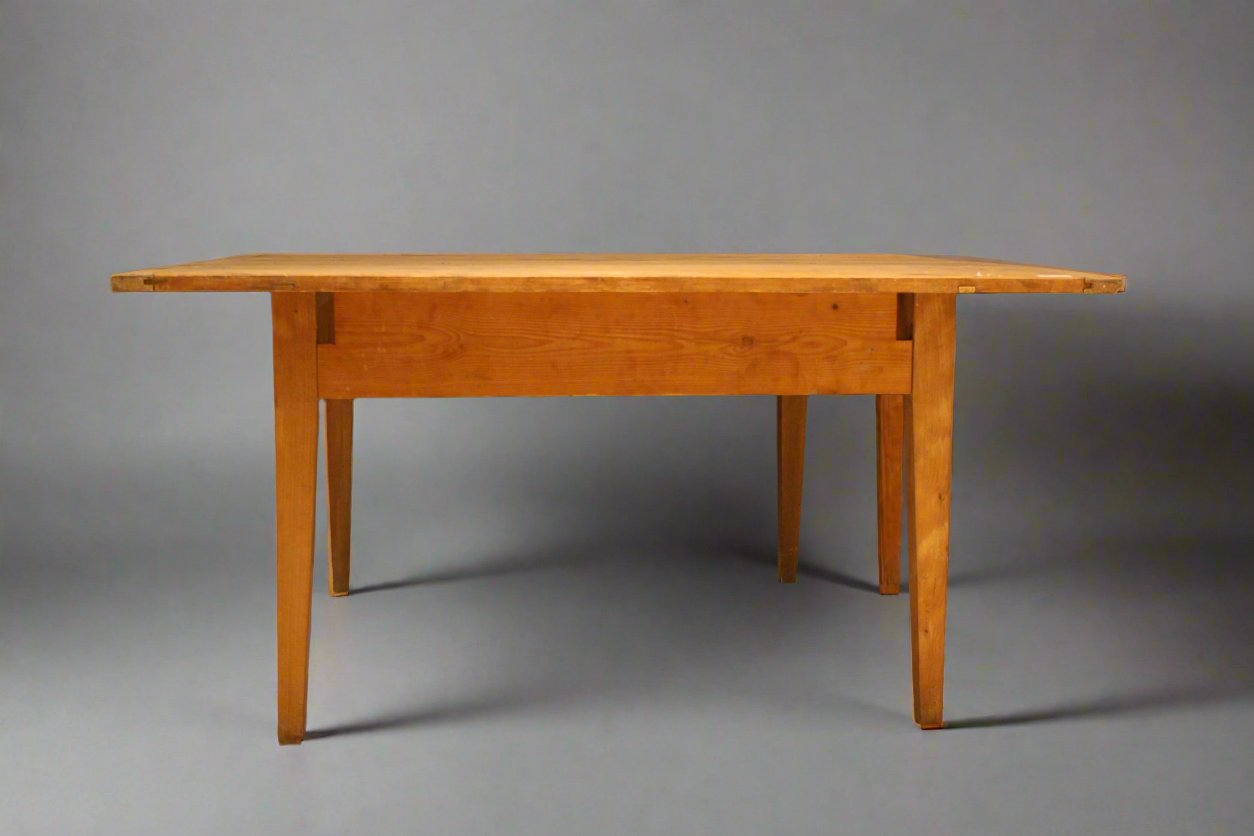 Antique 19th Century German Square Wooden Table - Vintage Home Decor for Dining Room, Living Room & Office