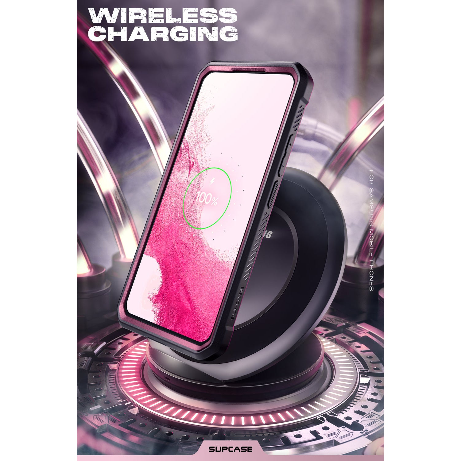 Samsung Galaxy S22 Ultra Unicorn Beetle PRO Case - Heavy Duty Rugged Protection, Burgundy Red | Shockproof, Drop Proof Cover for Outdoor, Work & Travel