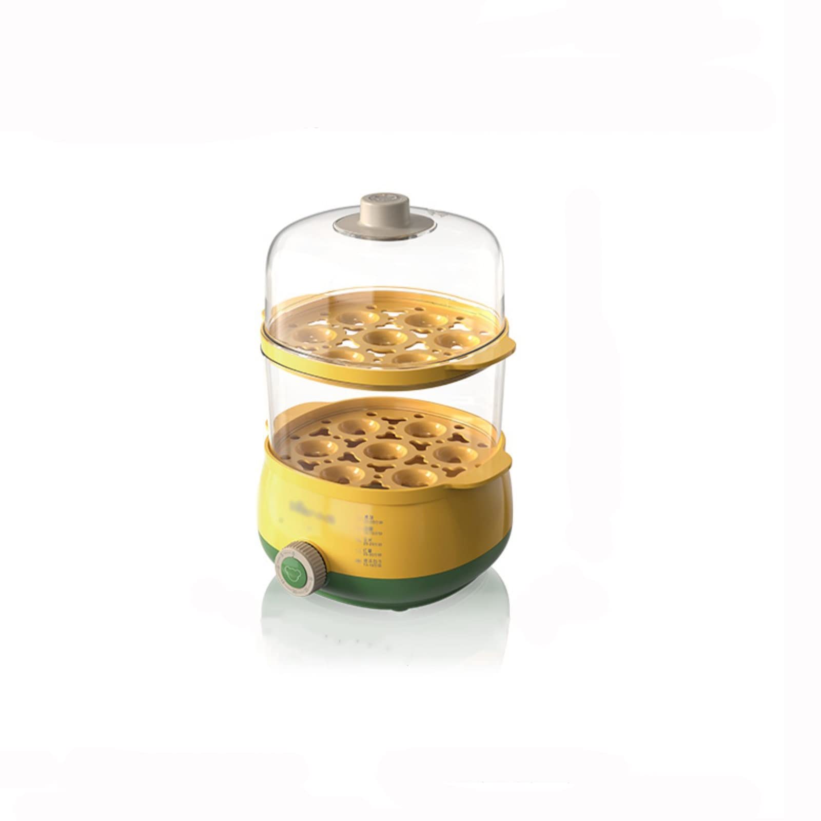 Pevsco Electric Egg Cooker & Steamer - Double Layer Instant Pot, Automatic Shut-Off, Large Capacity, Timer - Perfect for Breakfast Meal Prep & Healthy Cooking