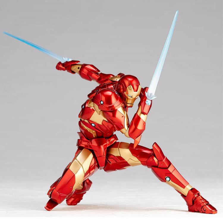 Amazing Yamaguchi Revoltech No. 013 Iron Man Bleeding Edge Armor Action Figure - Highly Articulated Collectible for Marvel Fans & Display Cases