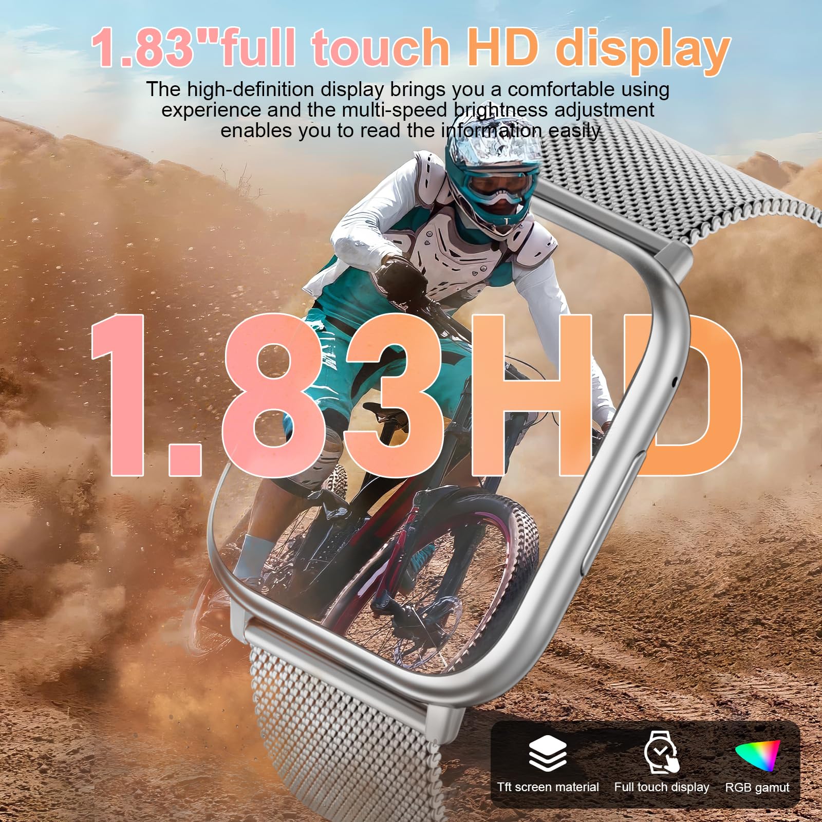 Women's Smartwatch with Call, Heart Rate & 113 Sports Modes - for Fitness & Daily Use