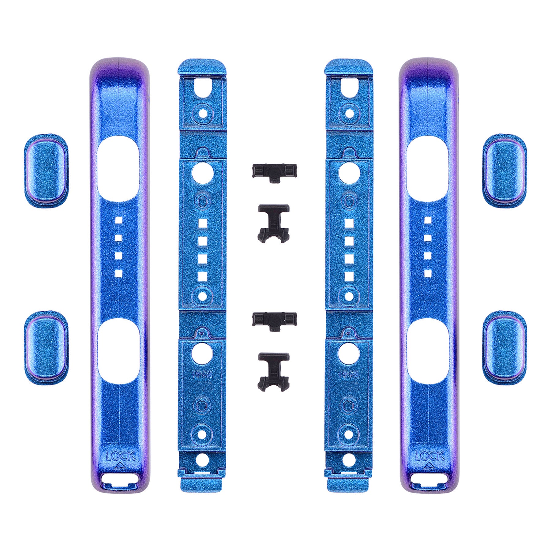 eXtremeRate Chameleon Purple Glossy Replacement Shell for Nintendo Switch Joy-Con (2 Pack) - Custom Joy-Con Wrist Strap Housing Buttons - Perfect for Gaming, Travel & Switch Accessories Collection