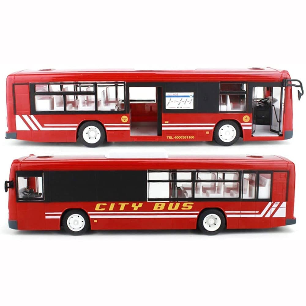2.4G Electric RC Bus Toy - Simulation Remote Control Vehicle with Lights & Sounds, One-Key Open Function - Perfect Birthday Gift for Kids (Boys & Girls) - Great for Indoor Play, Birthday Parties & STEM Learning