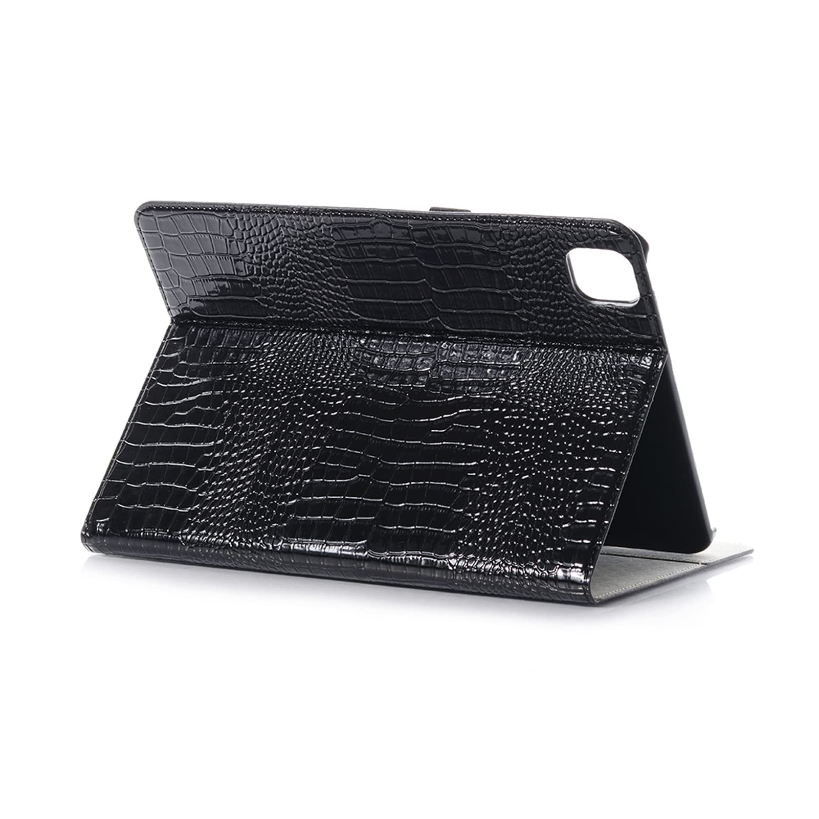 Premium Crocodile Pattern PU Leather iPad Air 4 Wallet Case with Card Slots & Hard Back Shell - Folio Stand Cover for 2018/2020/2021 iPad Pro 11