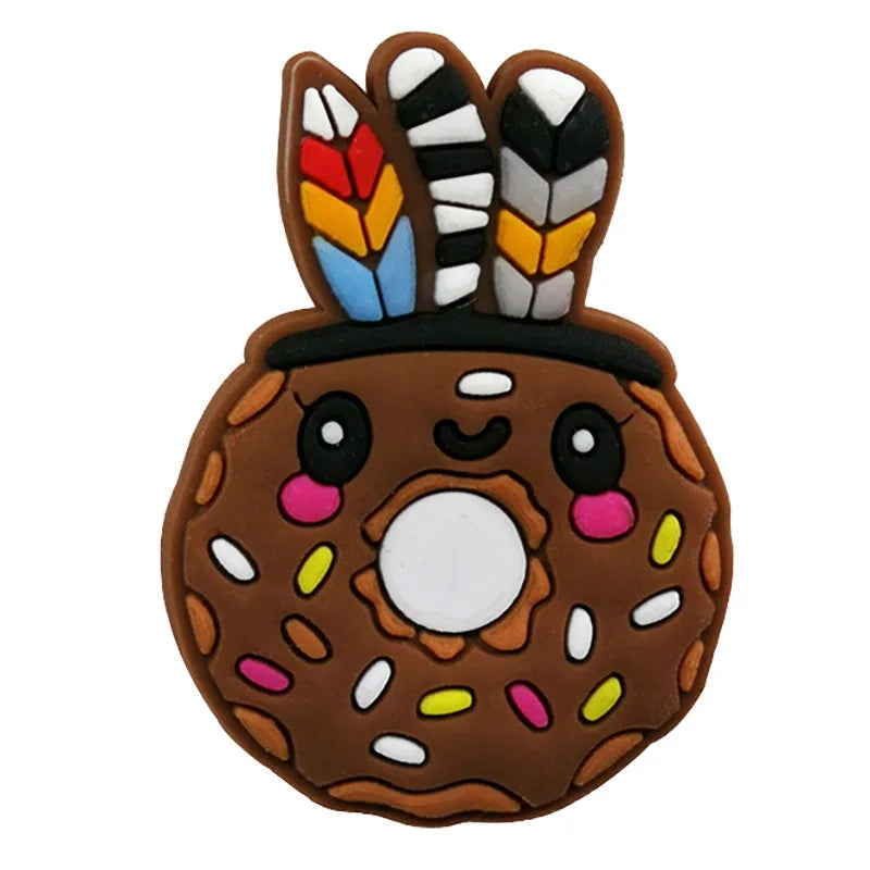 Trendy Donut Shoe Charms Pins for Crocs - Cute Decorative Accessories for Kids & Adults - Perfect Christmas, Birthday Party Gifts for Boys & Girls - Great for School, Travel & Casual Wear