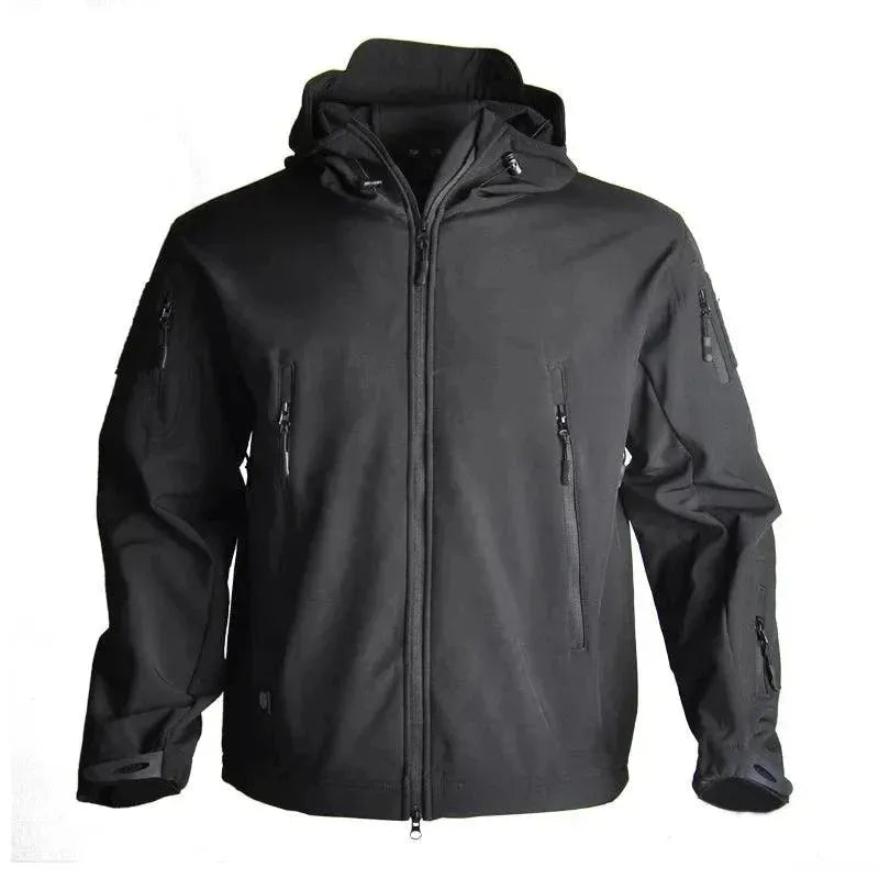 Men's Tactical Waterproof Fleece Jacket - Lightweight Outdoor Windproof Winter Coat for Hiking, Camping & Military Use