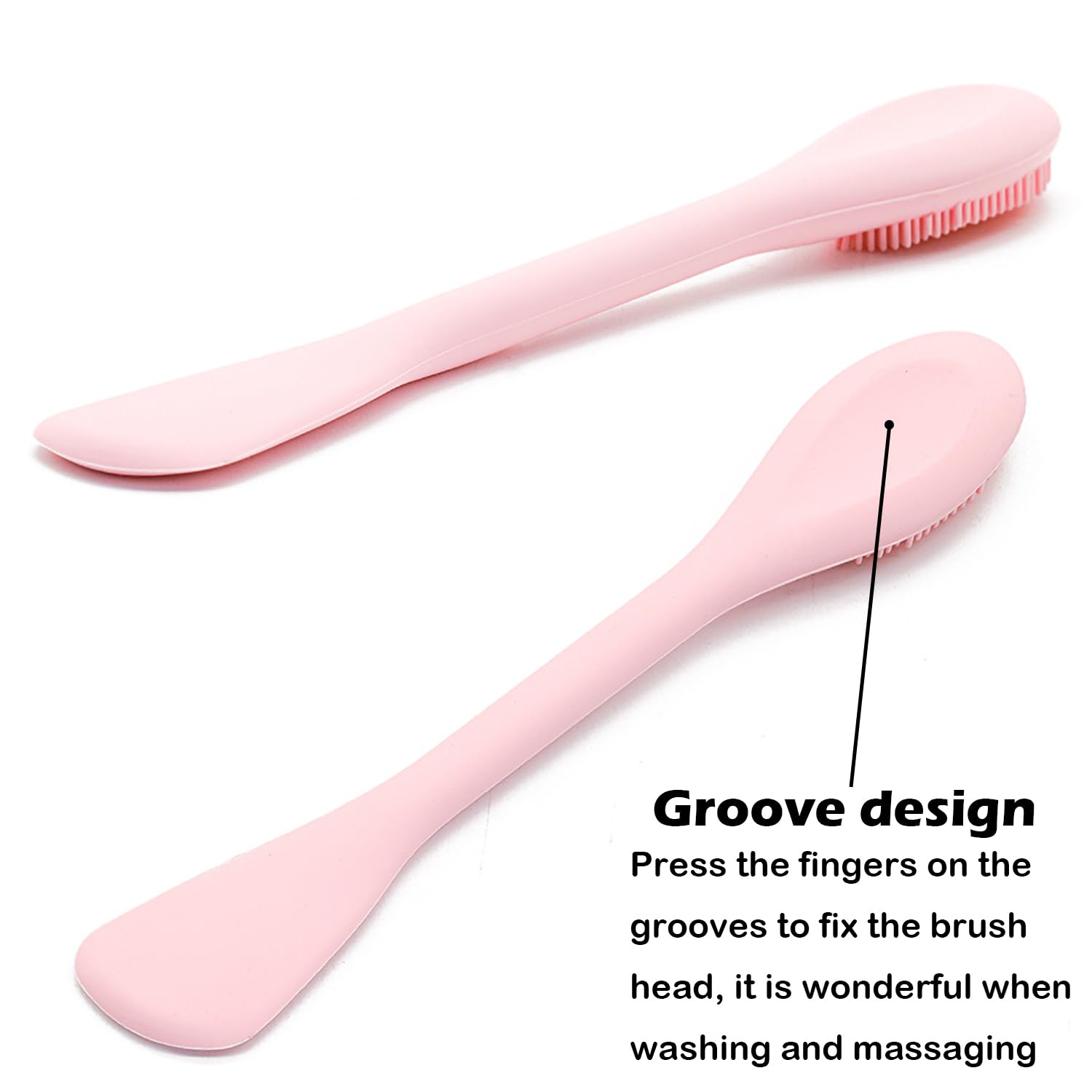 2-in-1 Silicone Facial Cleansing Brush & Exfoliator - Gentle Face Scrubber for Blackhead Removal, Makeup Cleansing & Skin Massage | Perfect for Mud Masks, Clay Treatments & DIY Skincare Routines | Ideal for Daily Cleansing & Spa-Like Home Facial Care