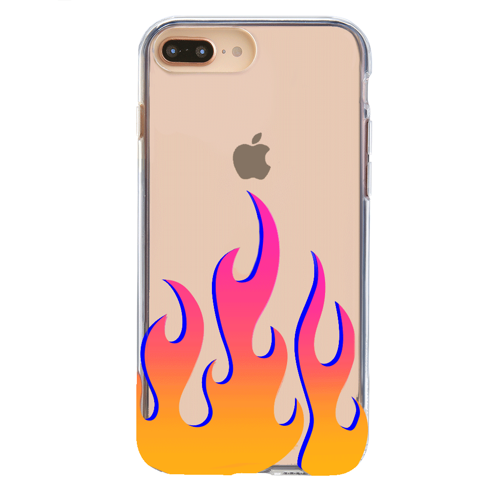 Flames Clear iPhone Case - Durable Protective Cover for iPhone 12/13/14/15 Pro Max - Slim Scratch-Resistant Shockproof Phone Case - Perfect for Daily Use, Travel & Outdoor Activities