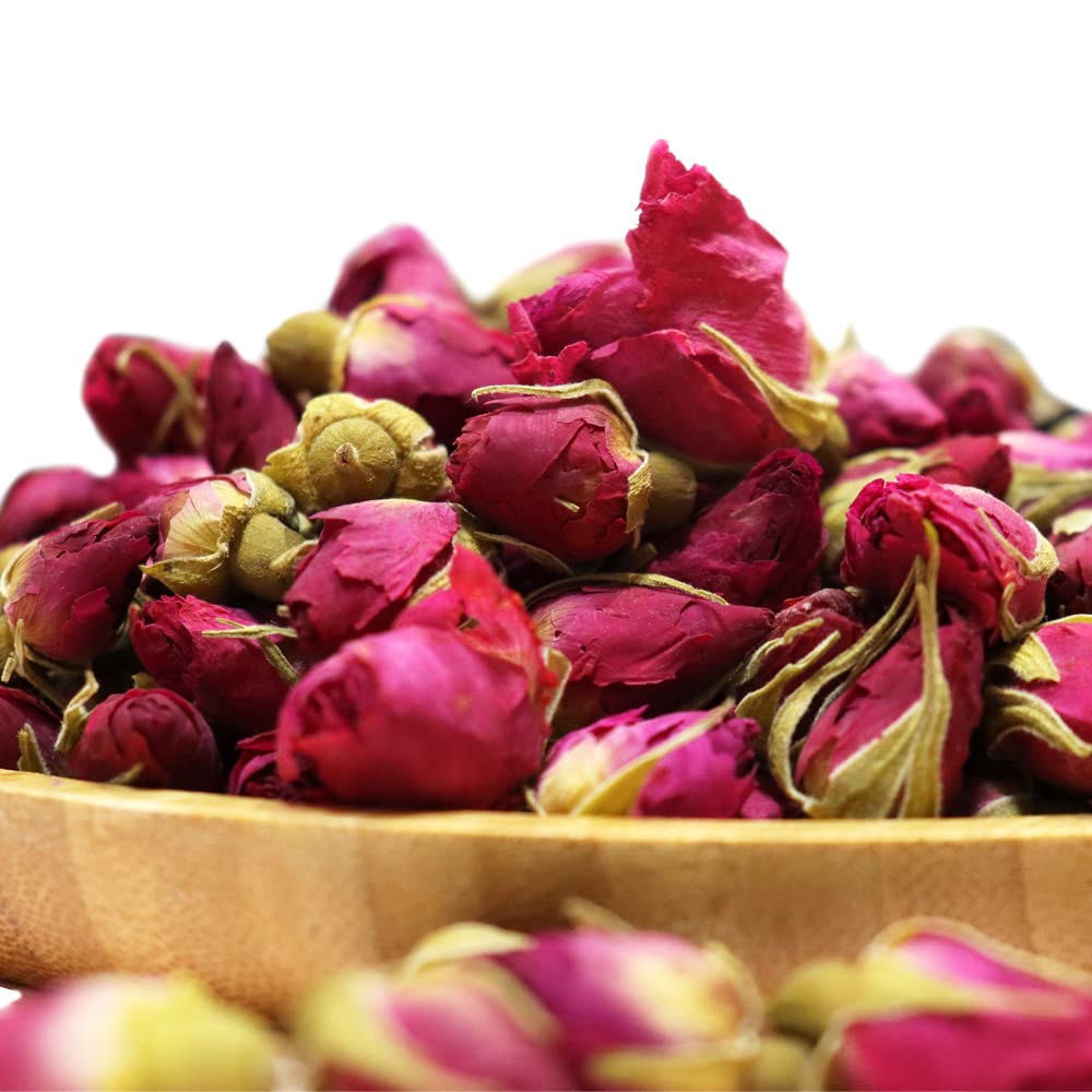 Premium Natural Dried Rose Buds - 7oz (200g) Bulk for Tea, DIY Crafts, Baking Decoration | Perfect for Herbal Tea, Wedding Favors & Home Spa Relaxation