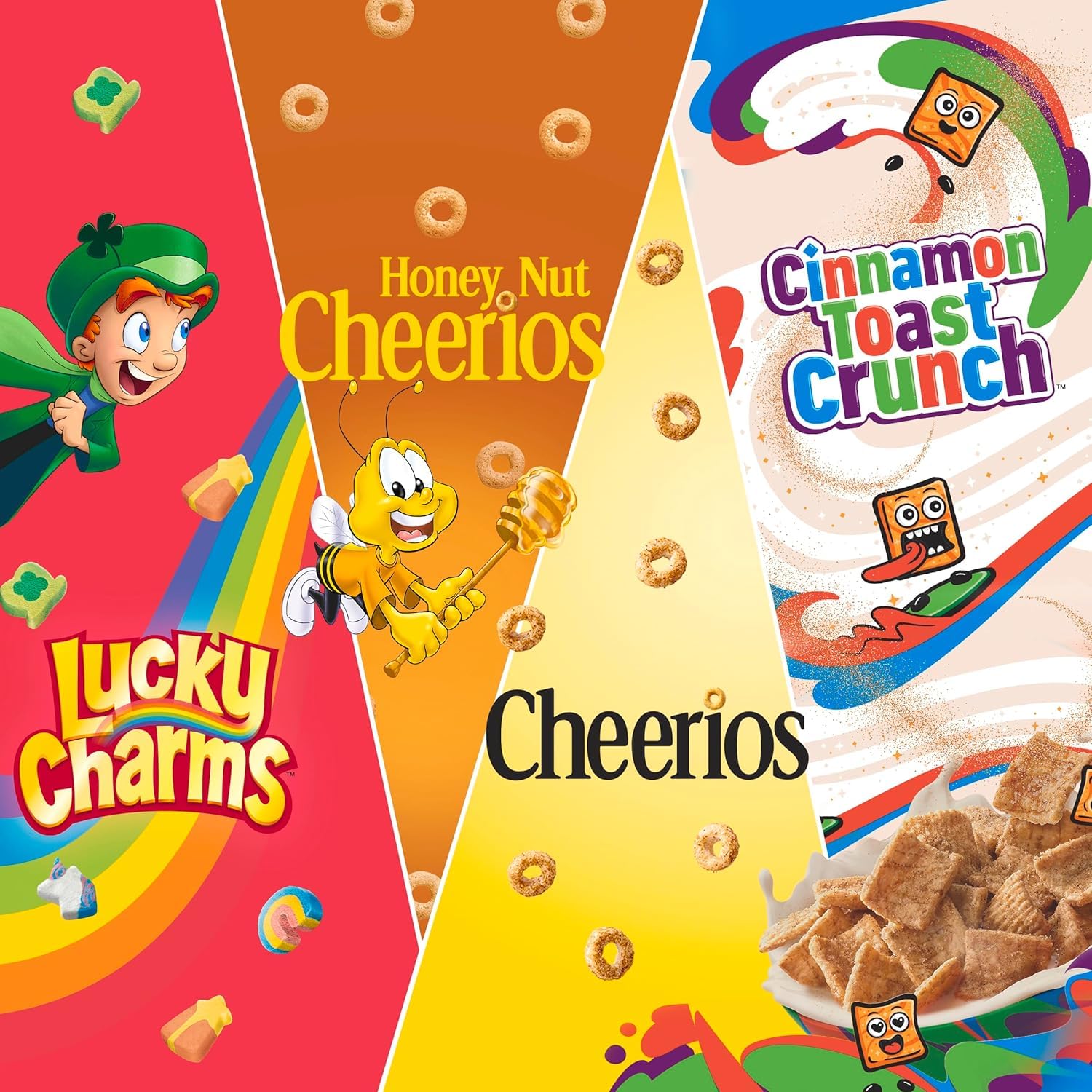 General Mills Cereals Variety Pack - 60 Single Serve Cups with Assorted Flavors | Breakfast Cereal for Kids, Office Snacks & On-the-Go Meals