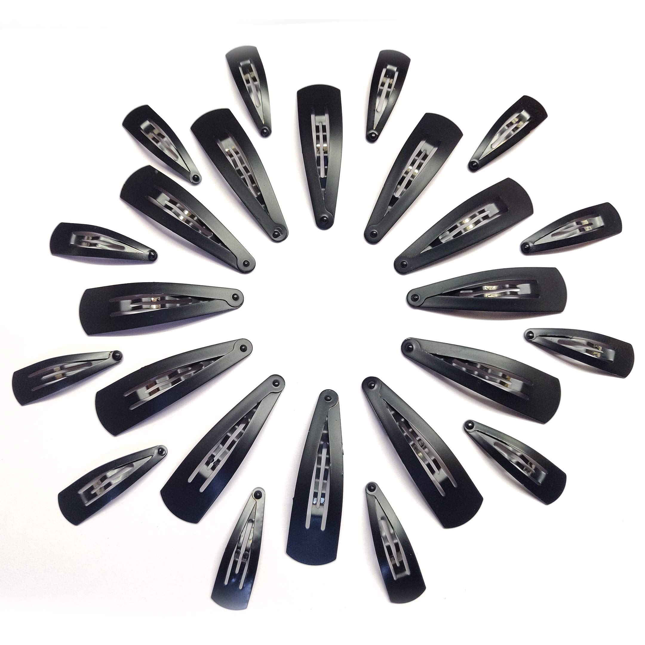Sonpal Small & Large Combo Set of 24Pcs Matte Black Tic Tac Hair Clips for Women, Girls & Kids (Pack of 2) - Perfect for School, Work, Parties & Everyday Hairstyling