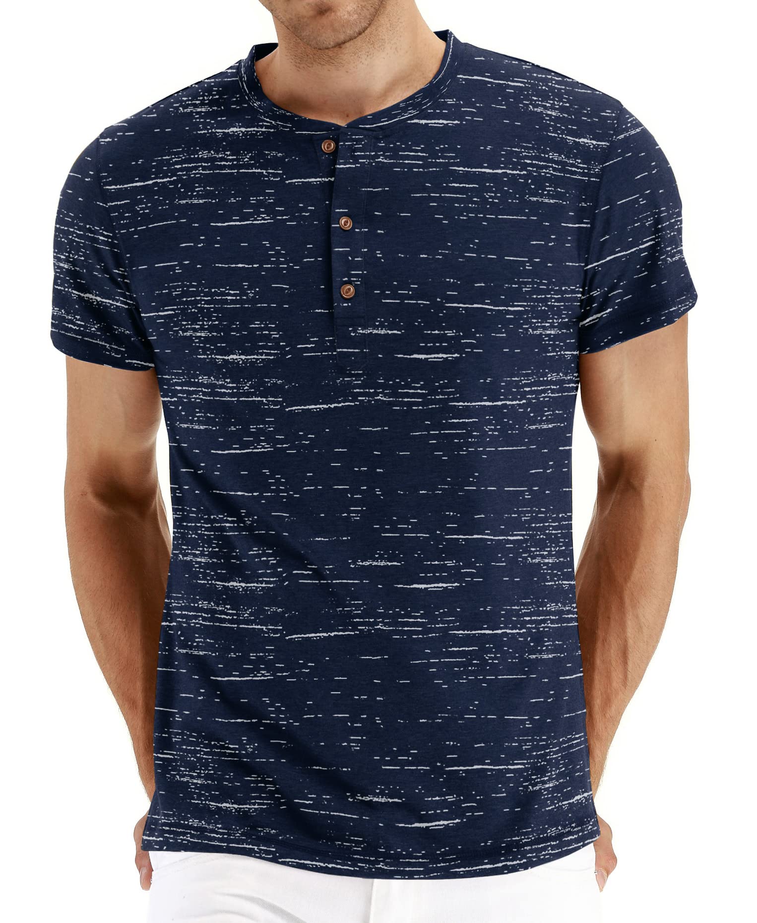 **NITAGUT Men's Casual Henley T-Shirt - Long & Short Sleeve Basic Tee for Everyday Wear | Comfortable & Stylish for Outdoors, Work, and Relaxation**
