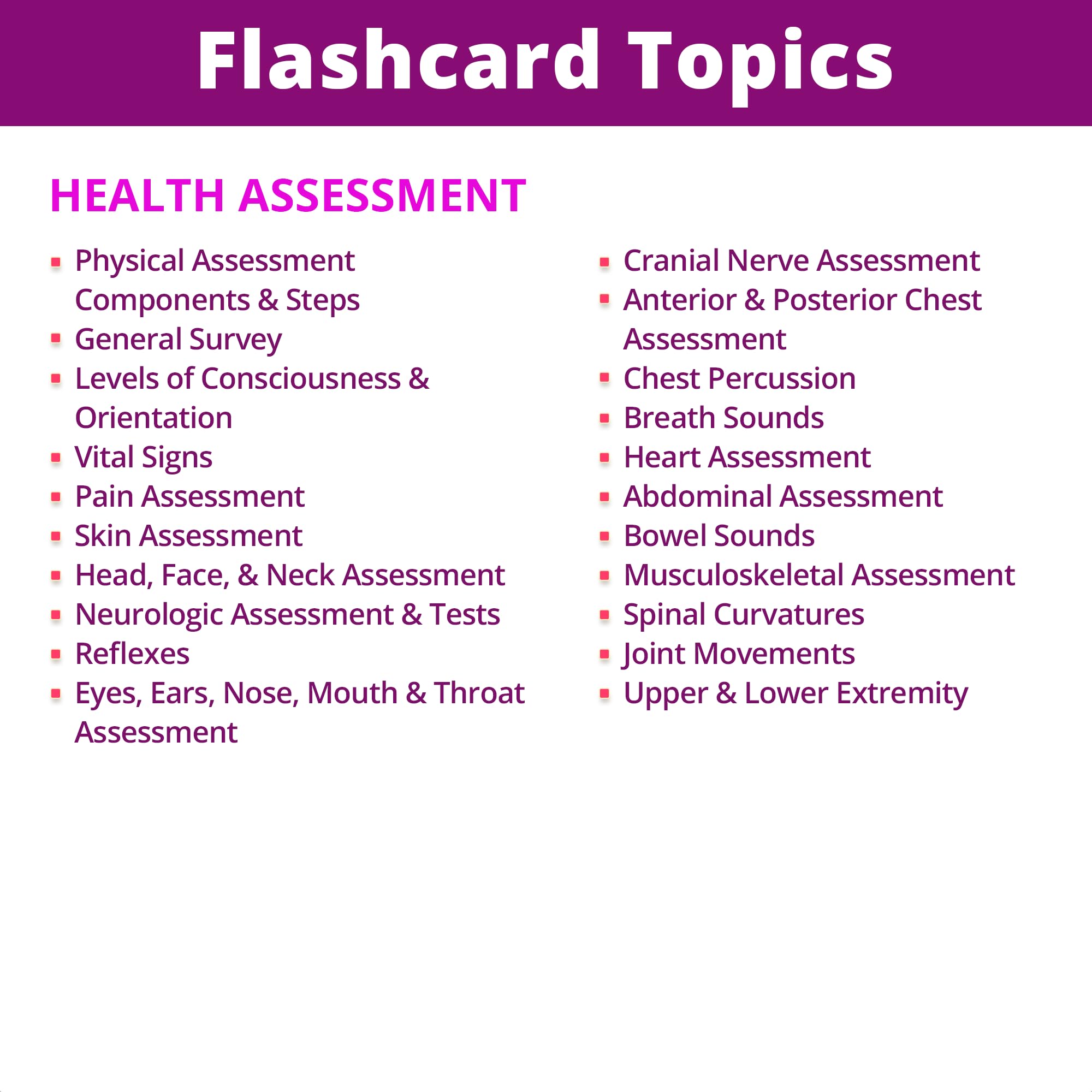 2025 NCLEX ATI HESI Nursing School Flash Cards - 82 Essential Health Assessment Study Cards for LPN RN Exam Prep - Perfect for Clinical Rotations & Quick Review Sessions