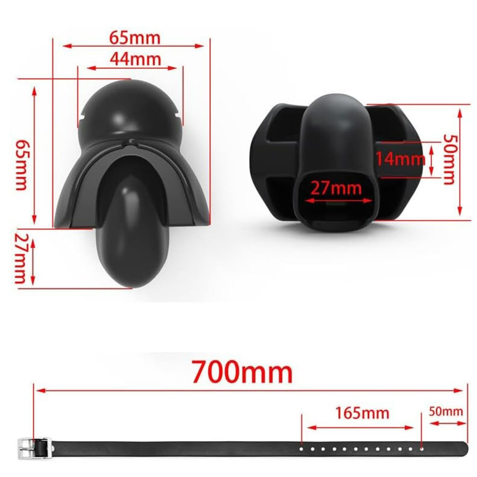 Silicone Ball Gag for Adults - BDSM Bondage Toy with Open Mouth Design, Tongue Fixed, SM Restraint for Couples - Fetish Sex Accessories (Red) - Perfect for Role Play, Spicing Up Relationships & BDSM Enthusiasts