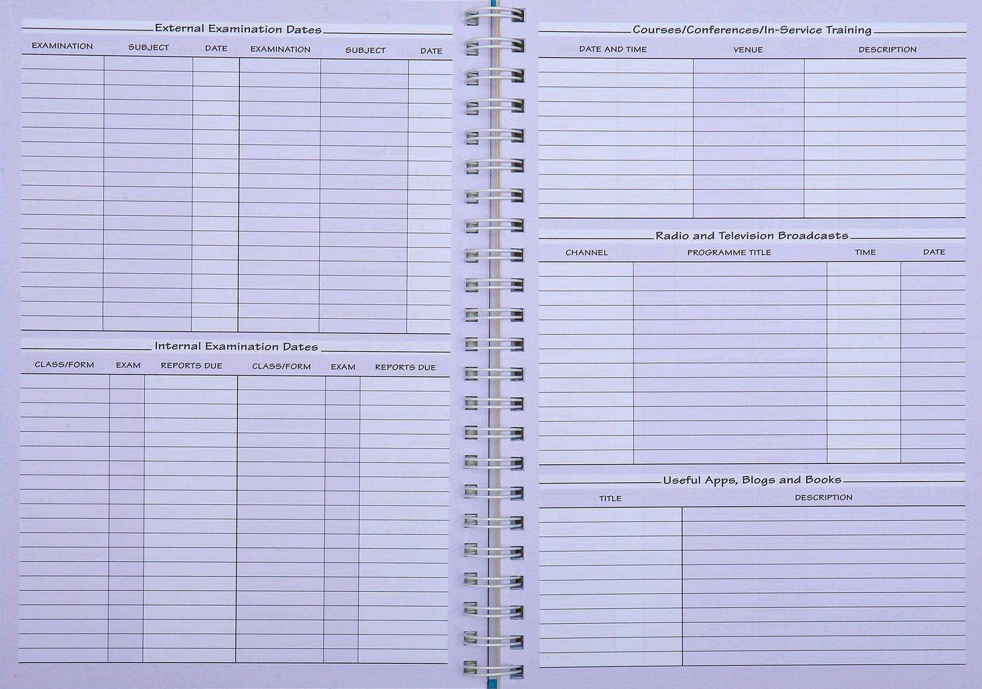 2025-2026 Teacher Planner A4 Size - 8 Period Lesson Plan Book with Monthly & Weekly Spreads - Blue Academic Organizer (TP1-B) for Classroom, Homeschool & Teacher Appreciation Gifts