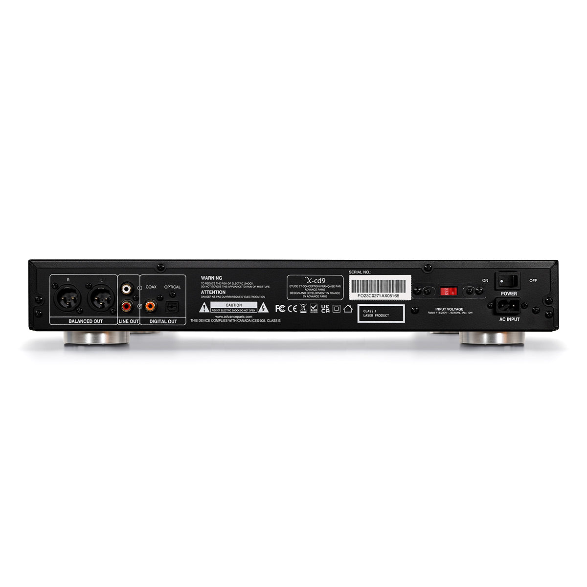 Advance Paris X CD9 Tube CD Player - High-End Audiophile CD Player with Vacuum Tube Amplifier for Home Audio & Music Enthusiasts - Perfect for Living Room, Studio & Hi-Fi Systems