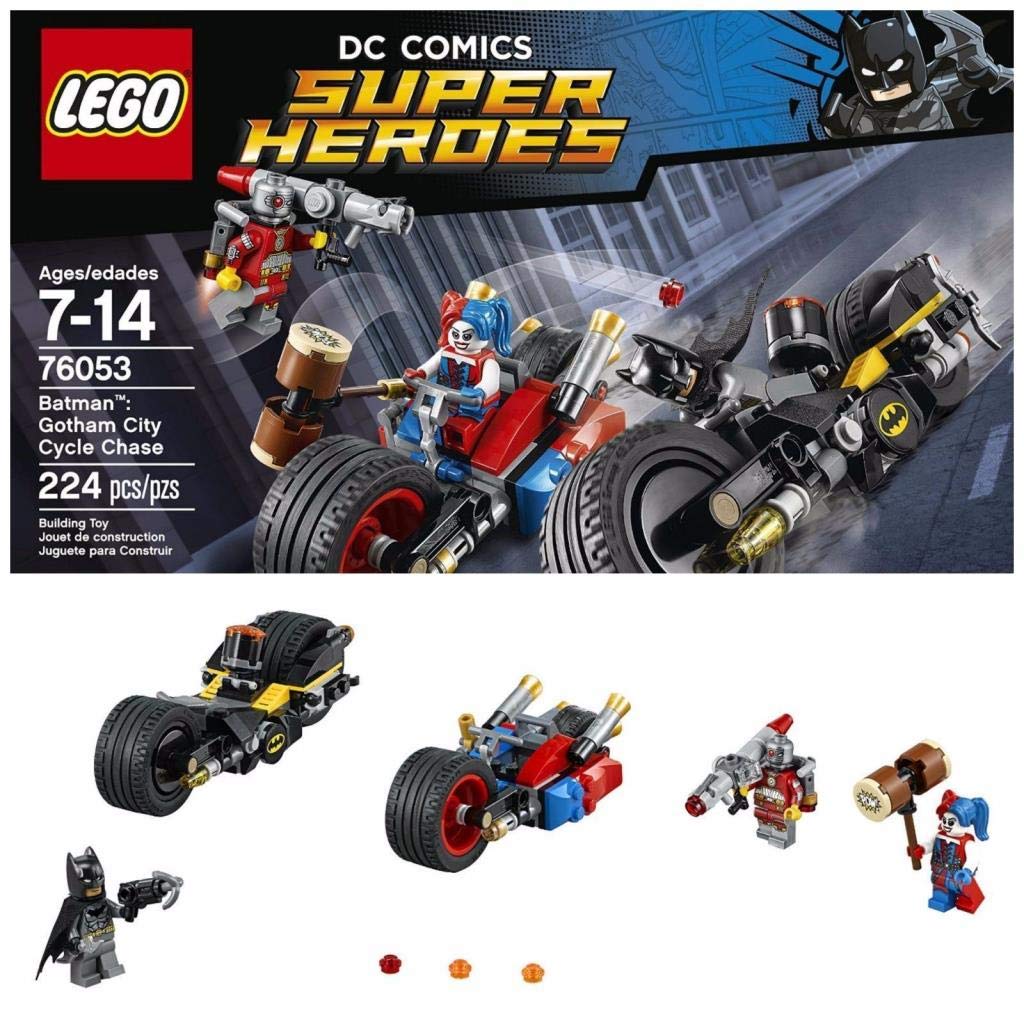 LEGO Super Heroes Batman Gotham City Chase with Motorcycle Building Set (76053) - Creative Play for Kids & Collectors | Superhero Action Scenes & Gift Ideas