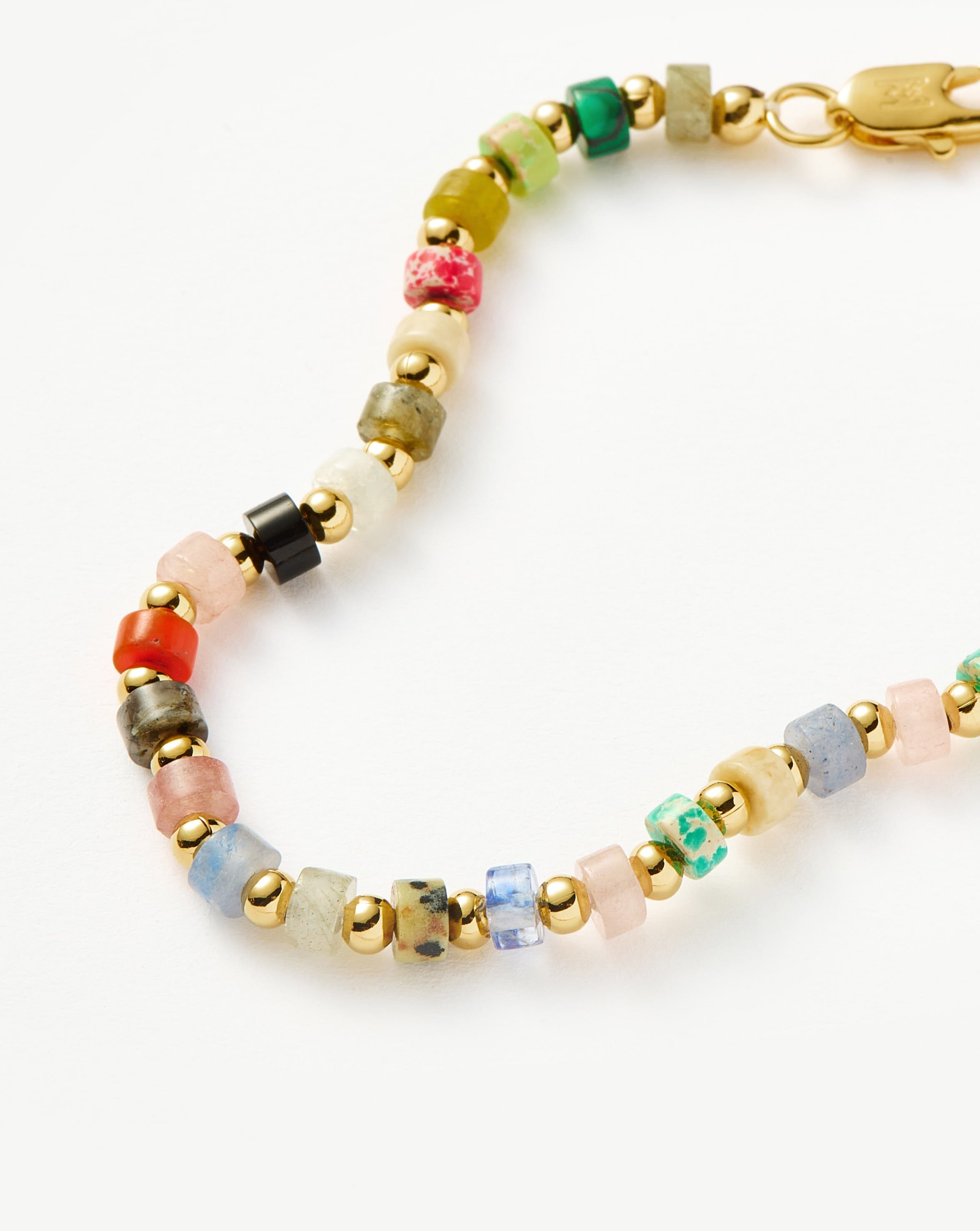 18k Gold Plated Beaded Bracelet for Women - Elegant Multi Beaded Handmade Jewelry for Casual Wear, Parties & Gifts