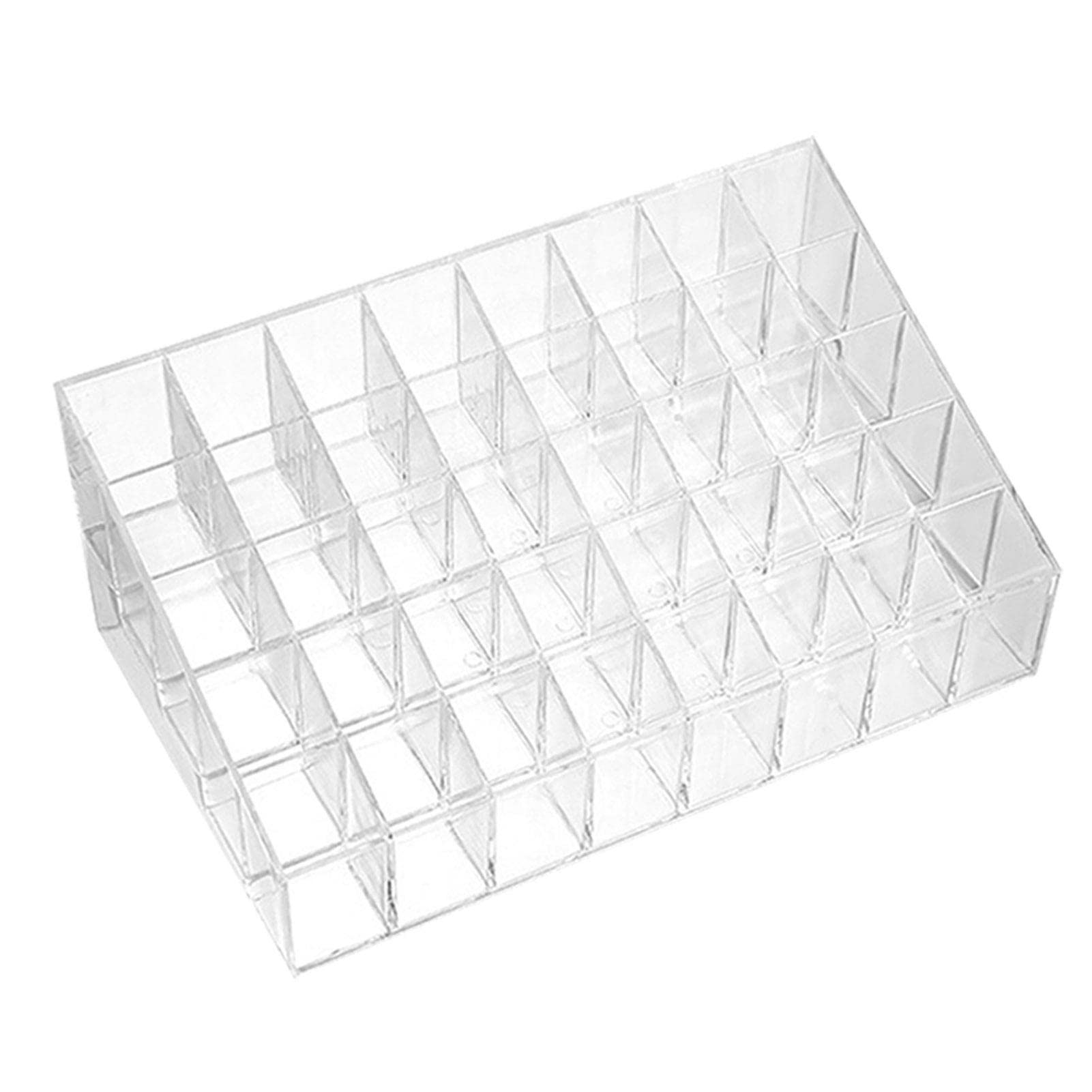 9/24/36/40 Grids Clear Acrylic Lipstick Organizer & Cosmetic Storage Box | Desktop Makeup Holder for Lipsticks, Lip Gloss & Beauty Products | Perfect for Vanity, Bathroom & Travel Organization