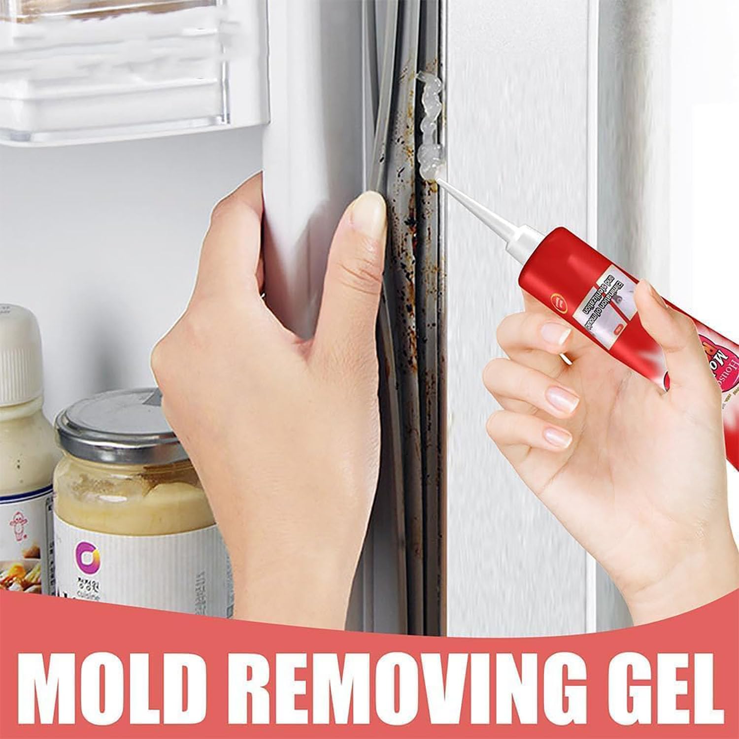 Flinzor 120g Magic Mold Remover Gel - Powerful Household Mold Cleaner for Washing Machine, Fridge, Bathroom Tiles & Shower - Eliminates Stubborn Mold & Mildew (2 Pack) - Ideal for Kitchen, Bathroom & Appliance Cleaning